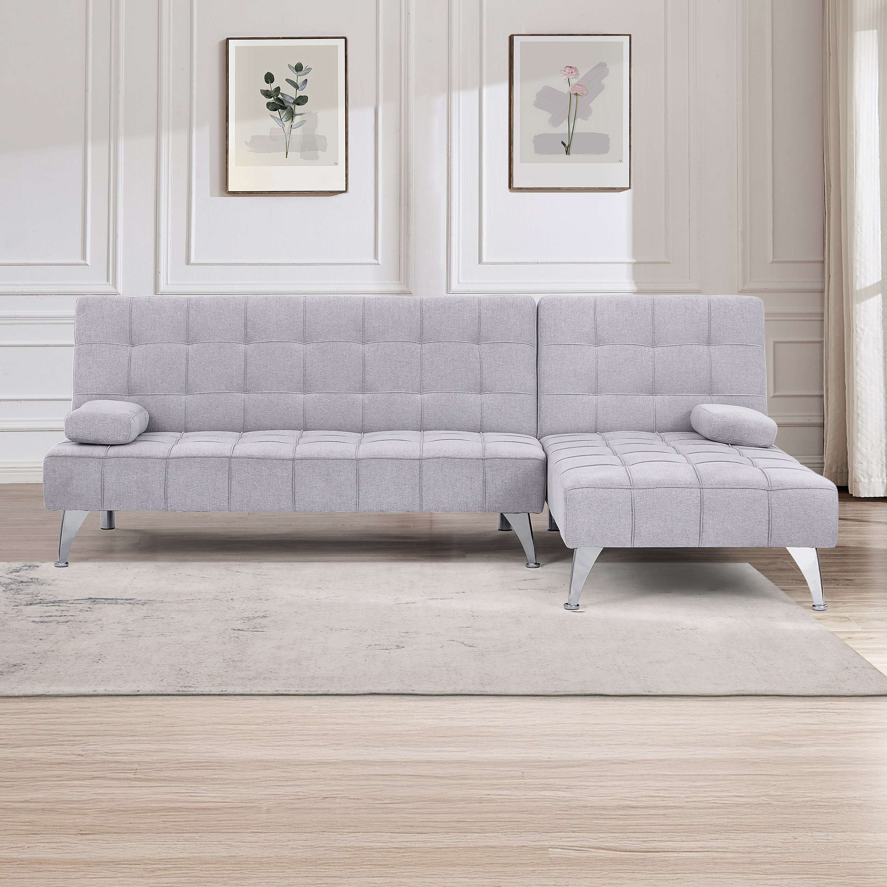Movo Newton-5 Seater Fabric Reversible Corner Sofa Bed-hbxfurniture-sofasandarmchairs-sofabeds-image-1