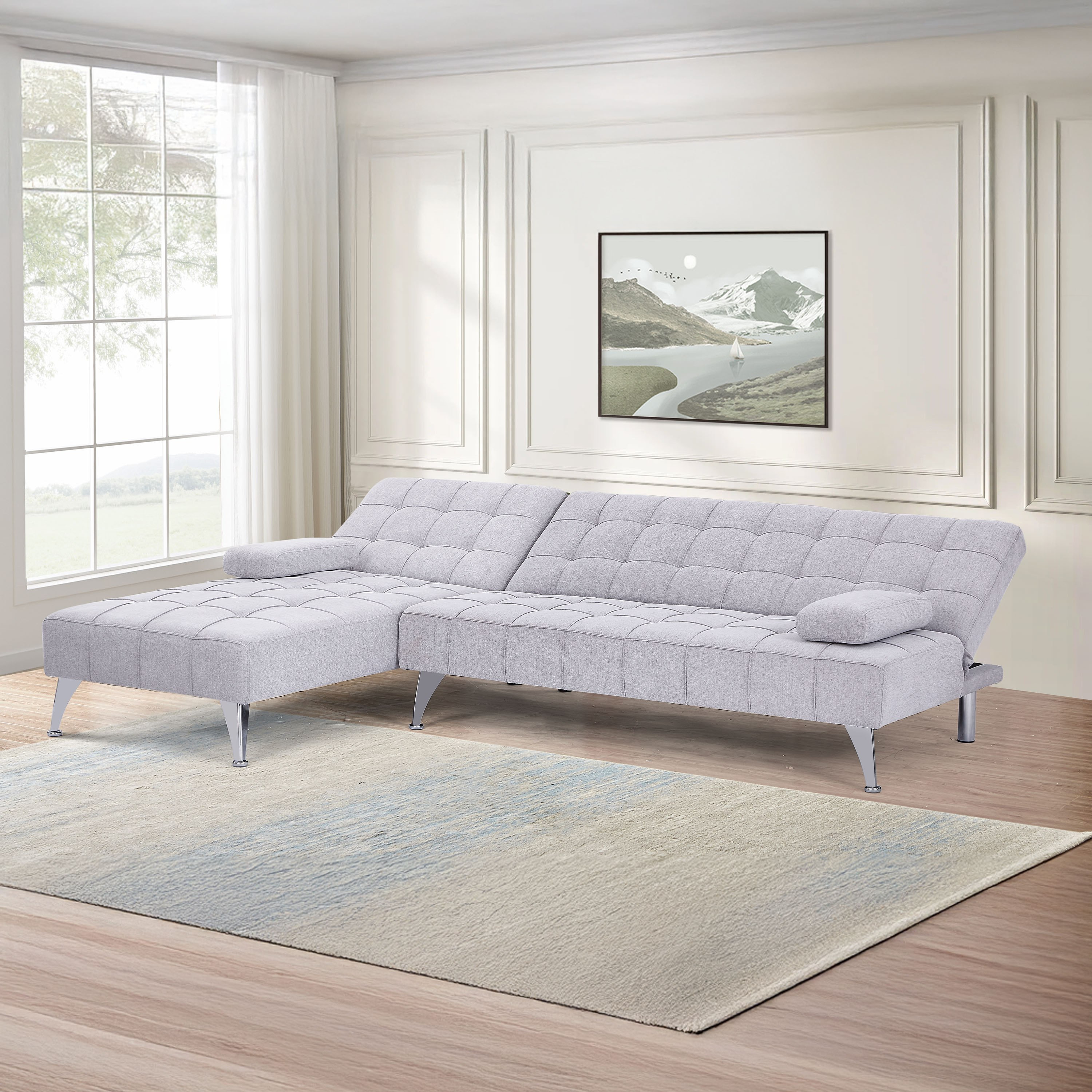 Movo Newton-5 Seater Fabric Reversible Corner Sofa Bed-hbxfurniture-sofasandarmchairs-sofabeds-image-3