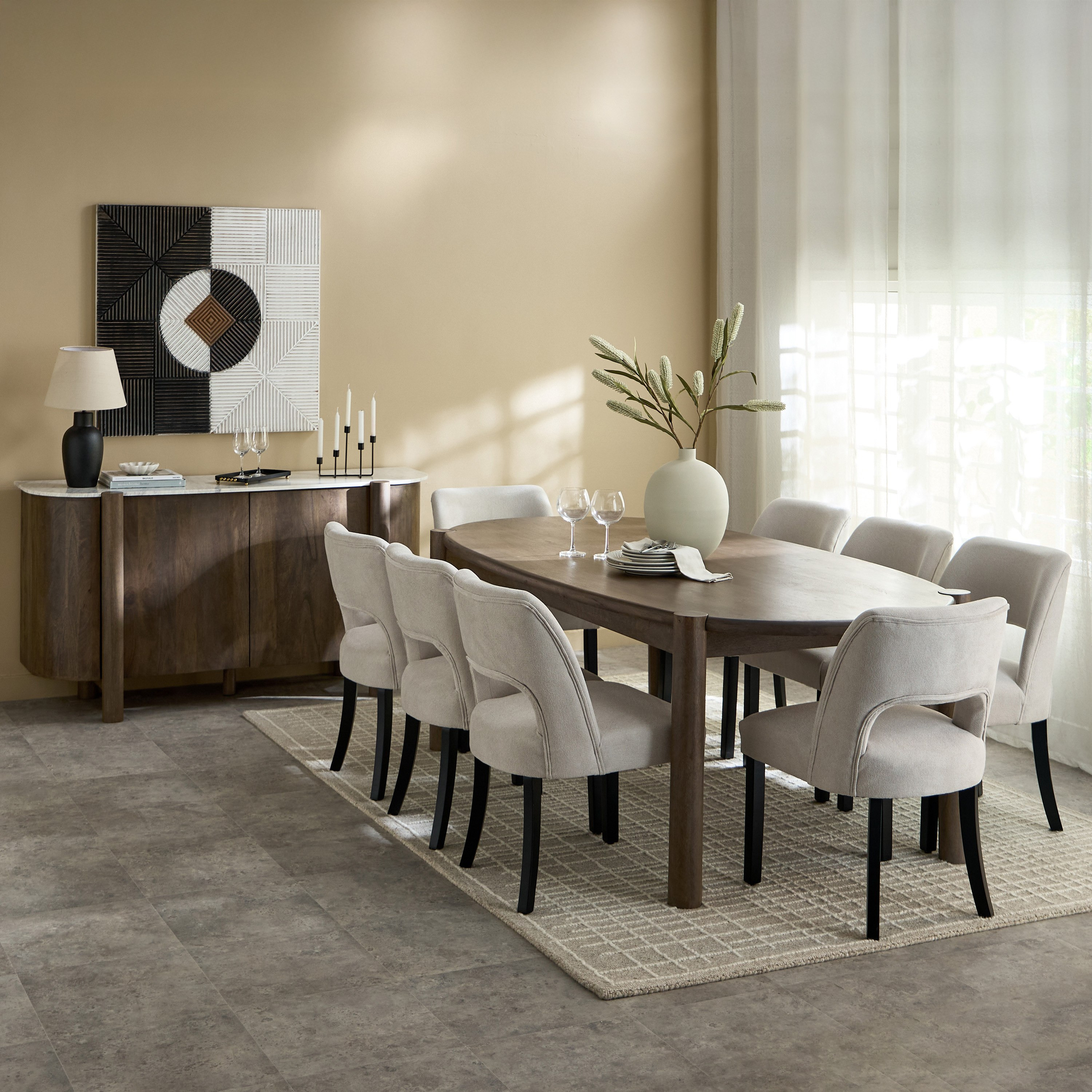 خزانة جانبية 1.6 متر من الخشب الصلب بسطح من الرخام طبيعي - ألدوس من فيندرا-hbxfurniture-diningroom-buffetsandsideboards-image-11