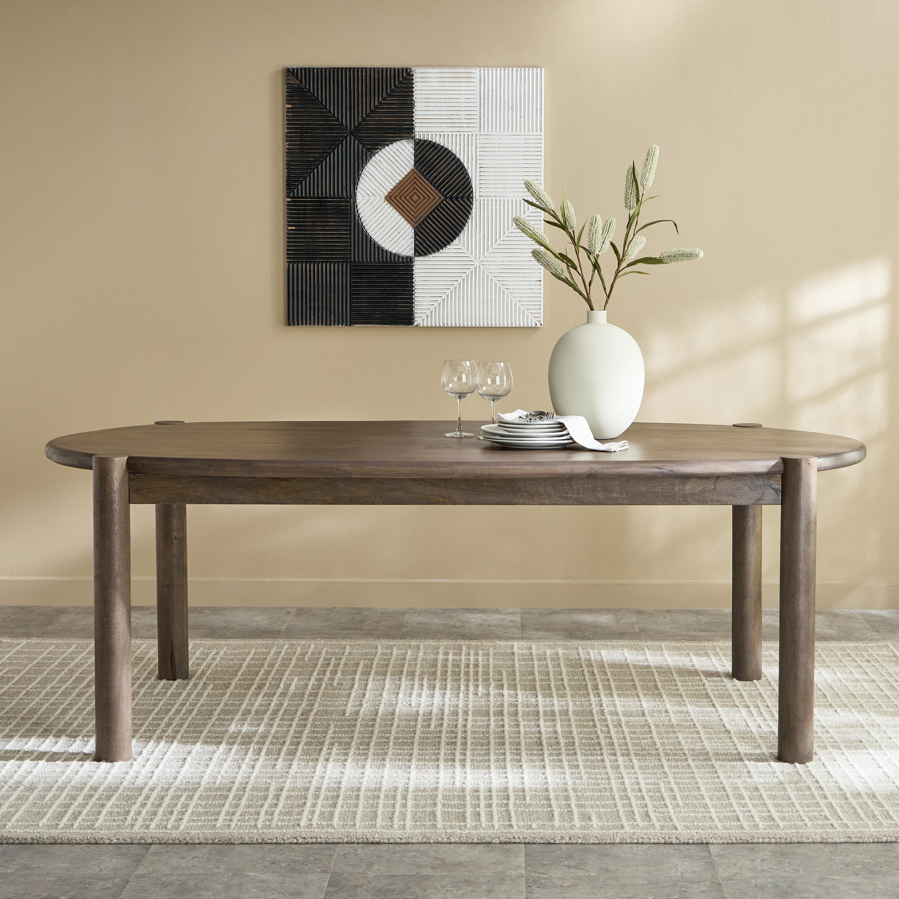 طاولة سُفرة من الخشب الصلب لـ8 مقاعد - ألدوس من فيندرا-hbxfurniture-diningroom-diningtables-eightseater-image-2