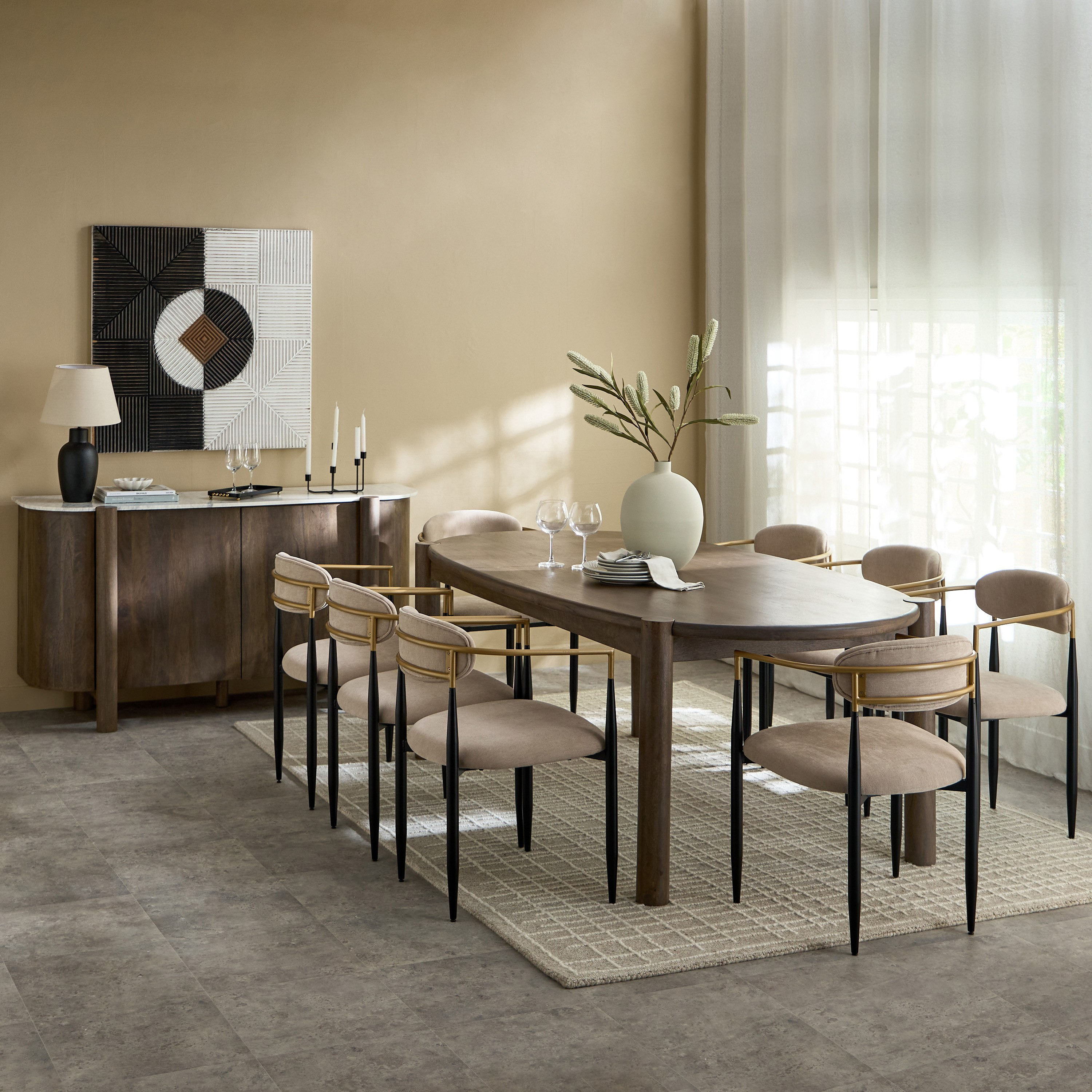 طاولة سُفرة من الخشب الصلب لـ8 مقاعد - ألدوس من فيندرا-hbxfurniture-diningroom-diningtables-eightseater-image-7