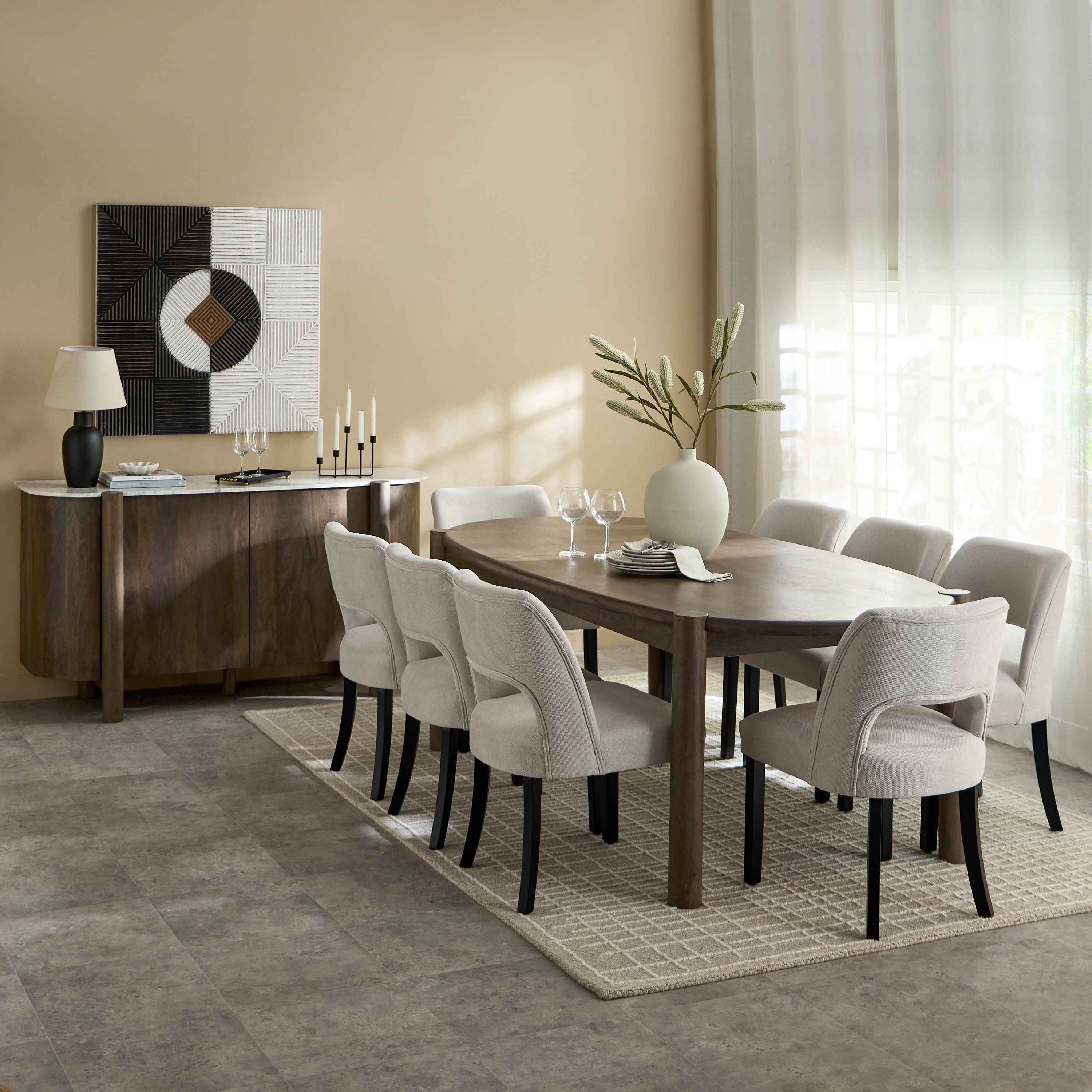 طاولة سُفرة من الخشب الصلب لـ8 مقاعد - ألدوس من فيندرا-hbxfurniture-diningroom-diningtables-eightseater-image-8