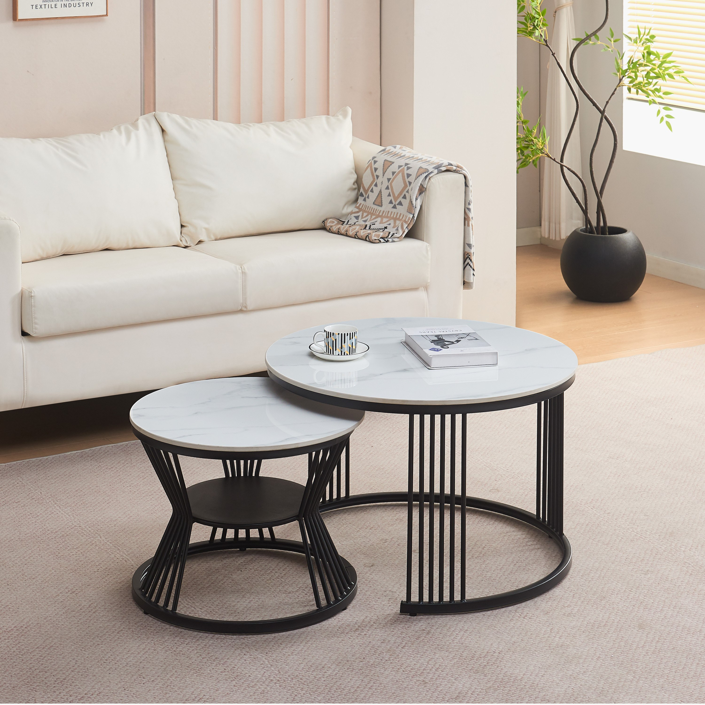 Movo Lola 2-Piece Sintered Stone Round Coffee Table Set-PROMO_HB_UAE_HBX10_280126-image-1