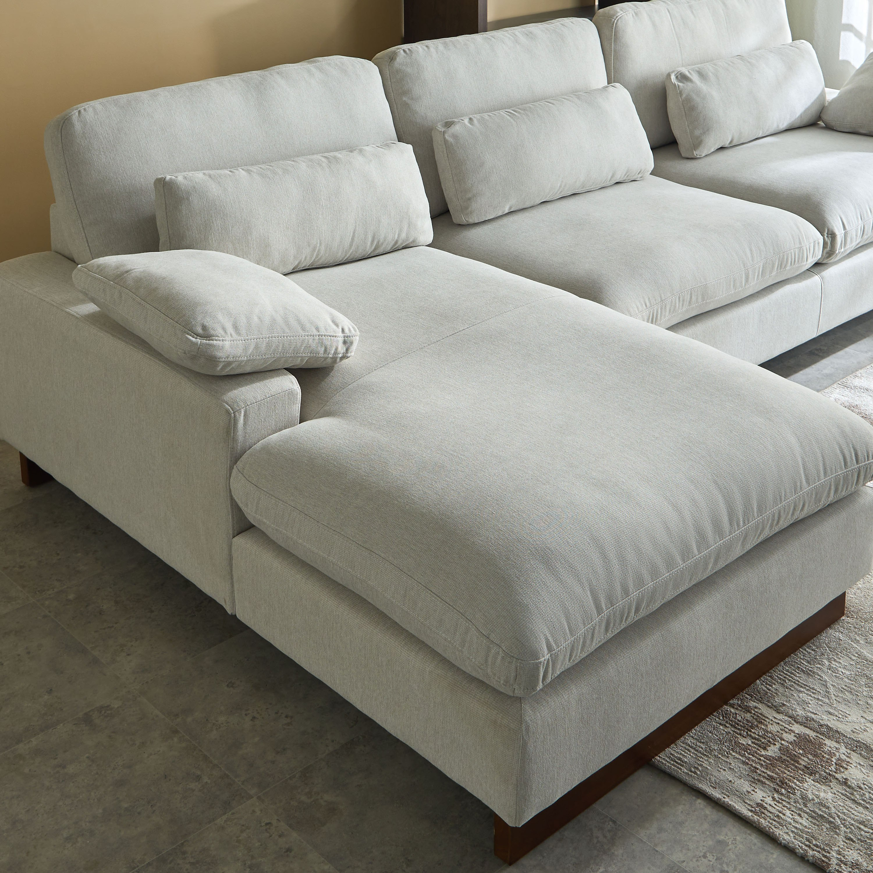 كنبة قماش ركنية يسار بـ5 مقاعد مع 3 وسائد دعم الظهر من فرانسيسكو-hbxlivingroom-sofasandarmchairs-cornersofas-image-5
