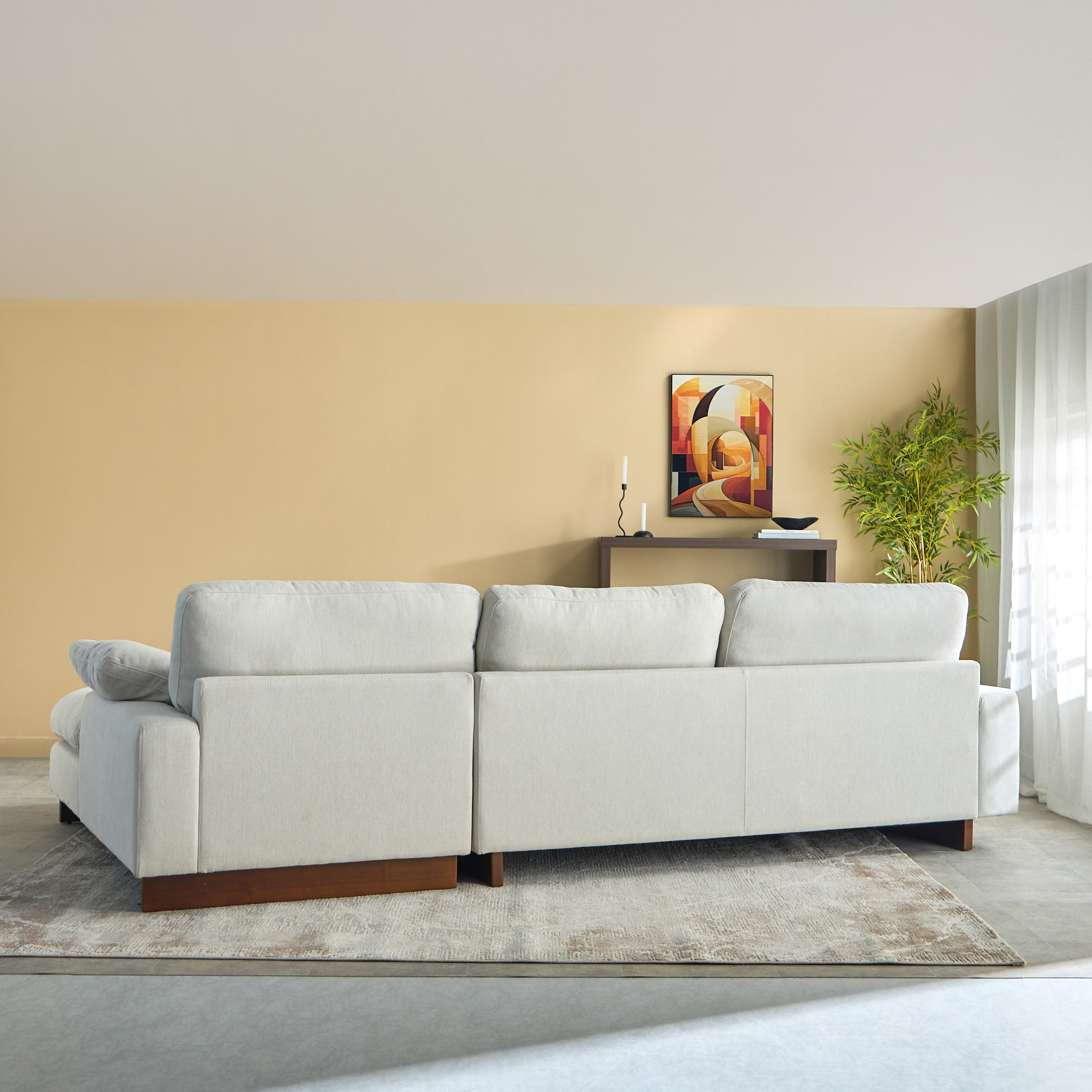 Francisco 5-Seater Fabric Right Corner Sofa with 3 Back Support Cushions-hbxlivingroom-sofasandarmchairs-cornersofas-image-3