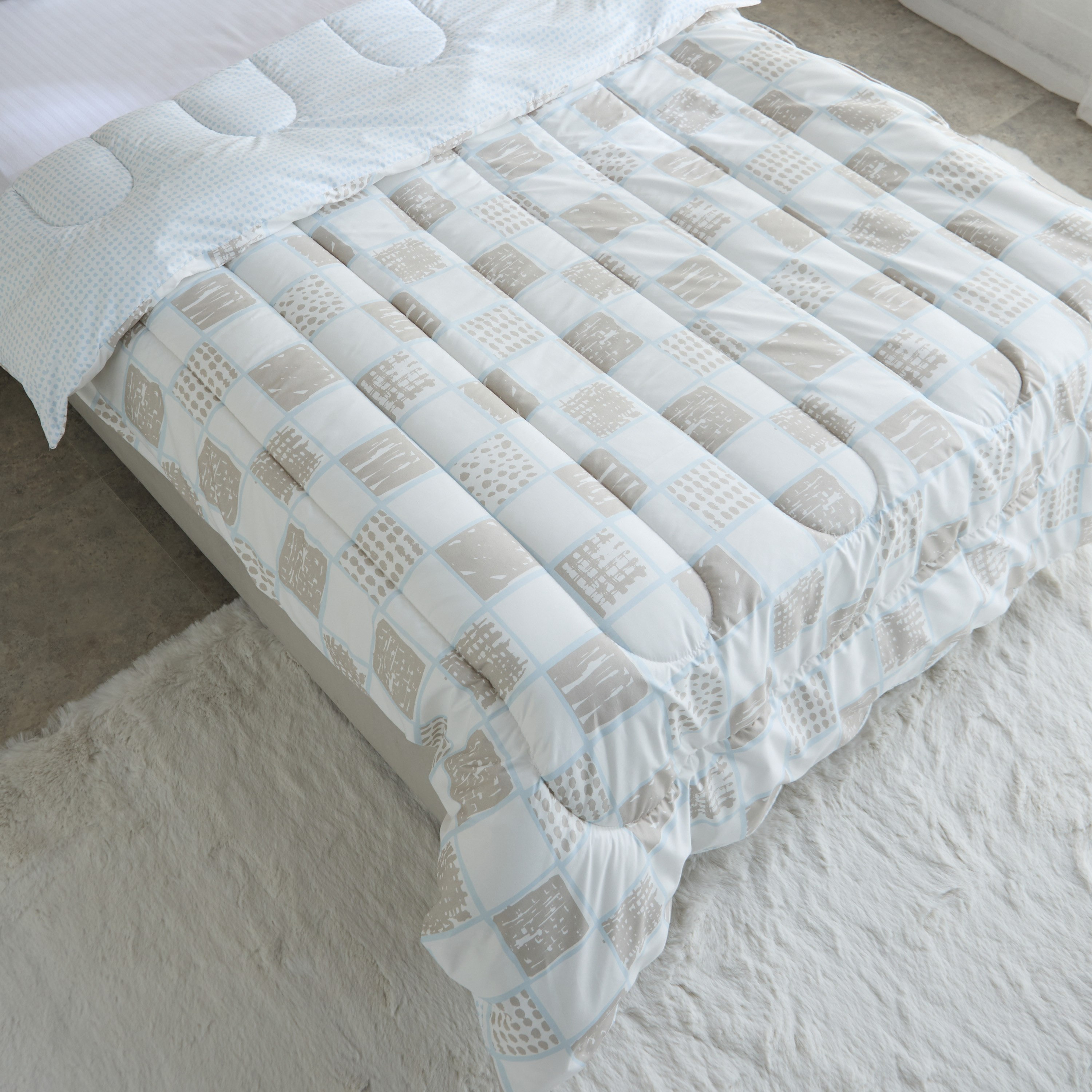 طقم لحاف توين مايكروفايبر قطعتين بطبعات ديلفا من أونتاريو - 160x220 سم-hbxhomeware-hbxbedroom-image-3