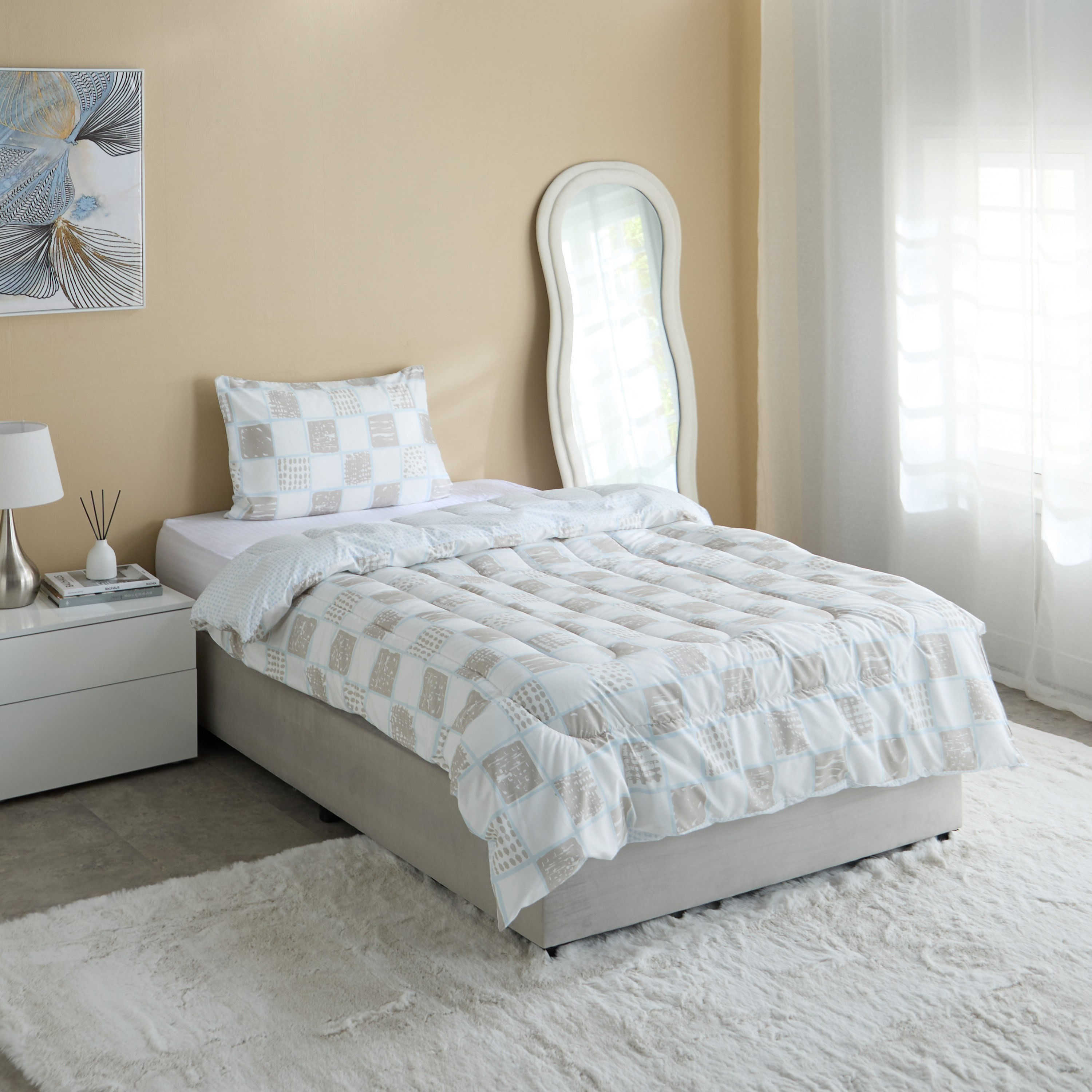 طقم لحاف توين مايكروفايبر قطعتين بطبعات ديلفا من أونتاريو - 160x220 سم-hbxhomeware-hbxbedroom-image-7