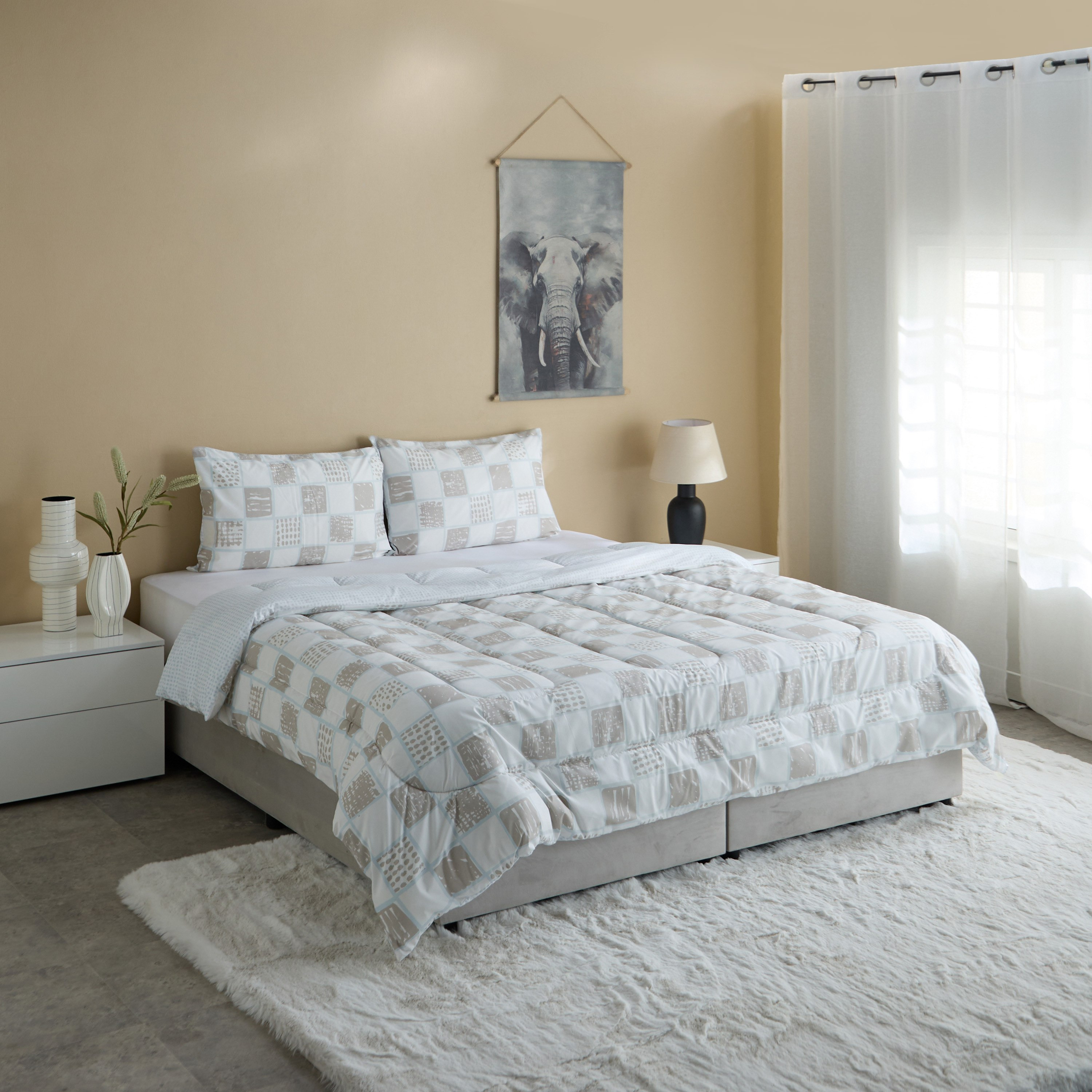 Ontario Delva 3-Piece Printed Microfibre King Comforter Set - 220x240 cm-hbxhomeware-hbxbedroom-image-7