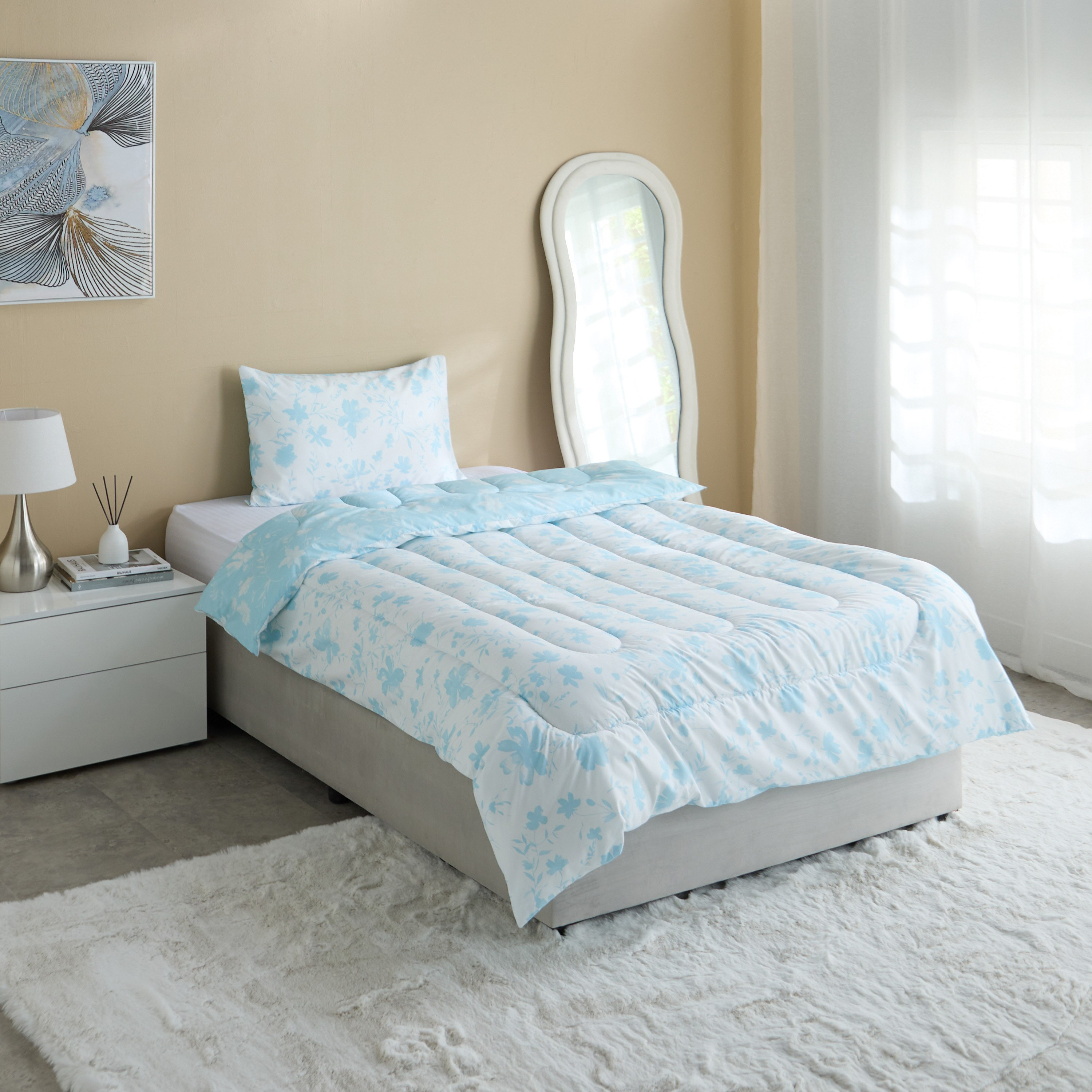 Ontario Dells 2-Piece Printed Microfibre Twin Comforter Set - 160x220 cm-hbxhomeware-hbxbedroom-image-7