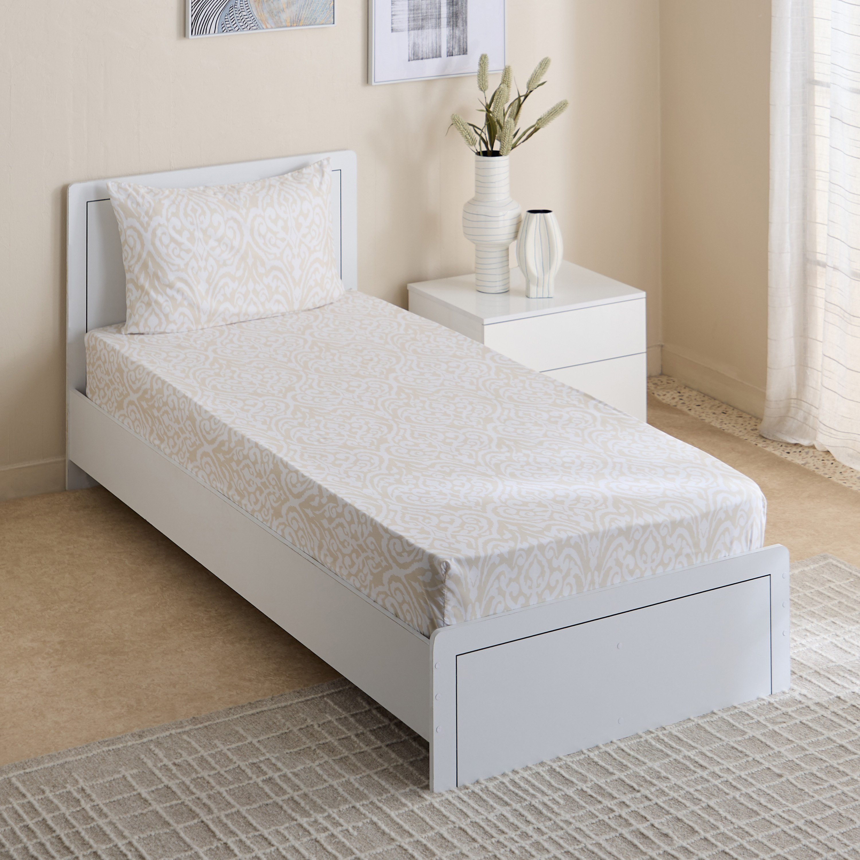 طقم شرشف مسطح فردي قطعتين إيسين من ماتريكس - 140x240 سم-hbxhomeware-hbxbedroom-image-2