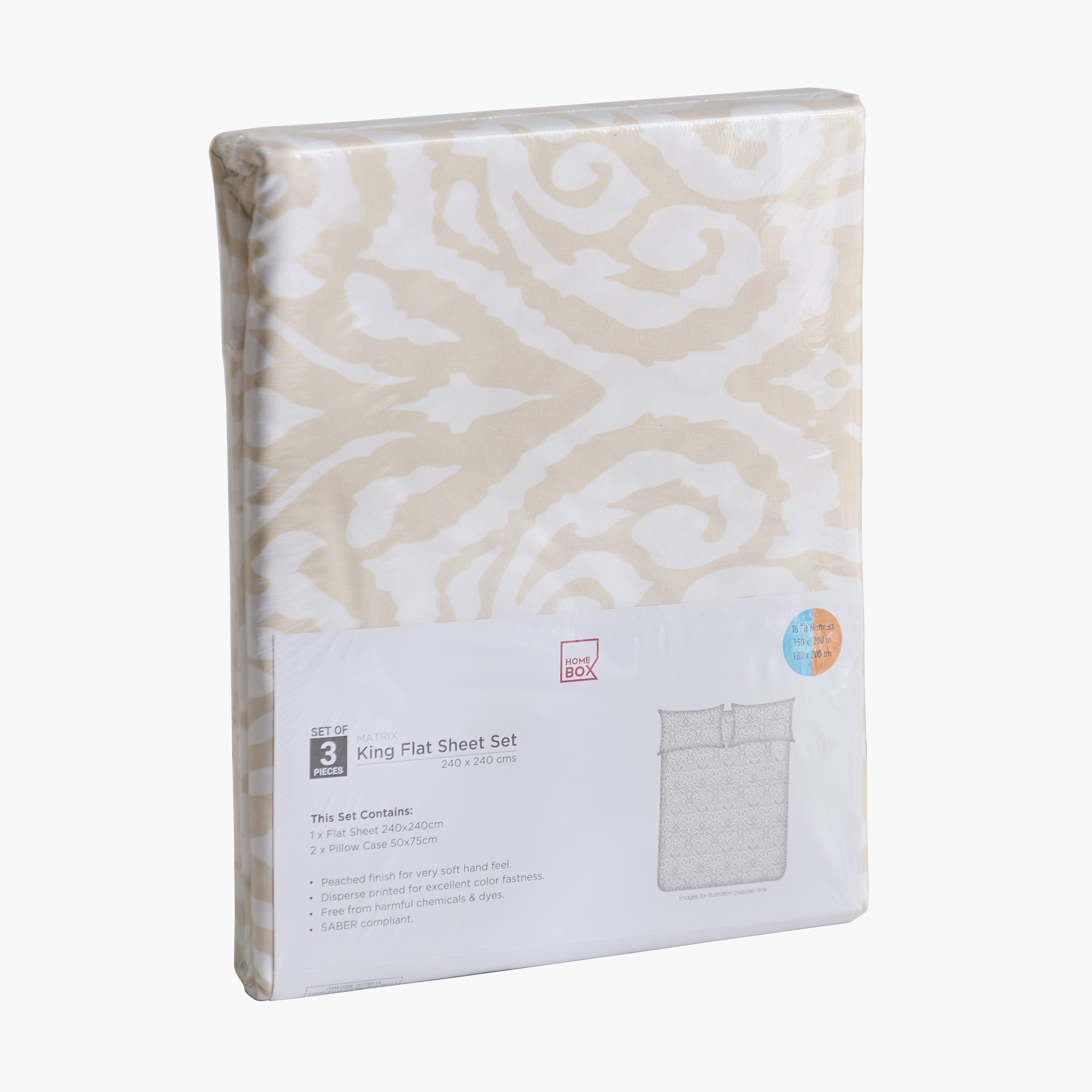 Matrix Essen 3-Piece King Flat Sheet Set - 240x240 cm-hbxhomeware-hbxbedroom-image-10