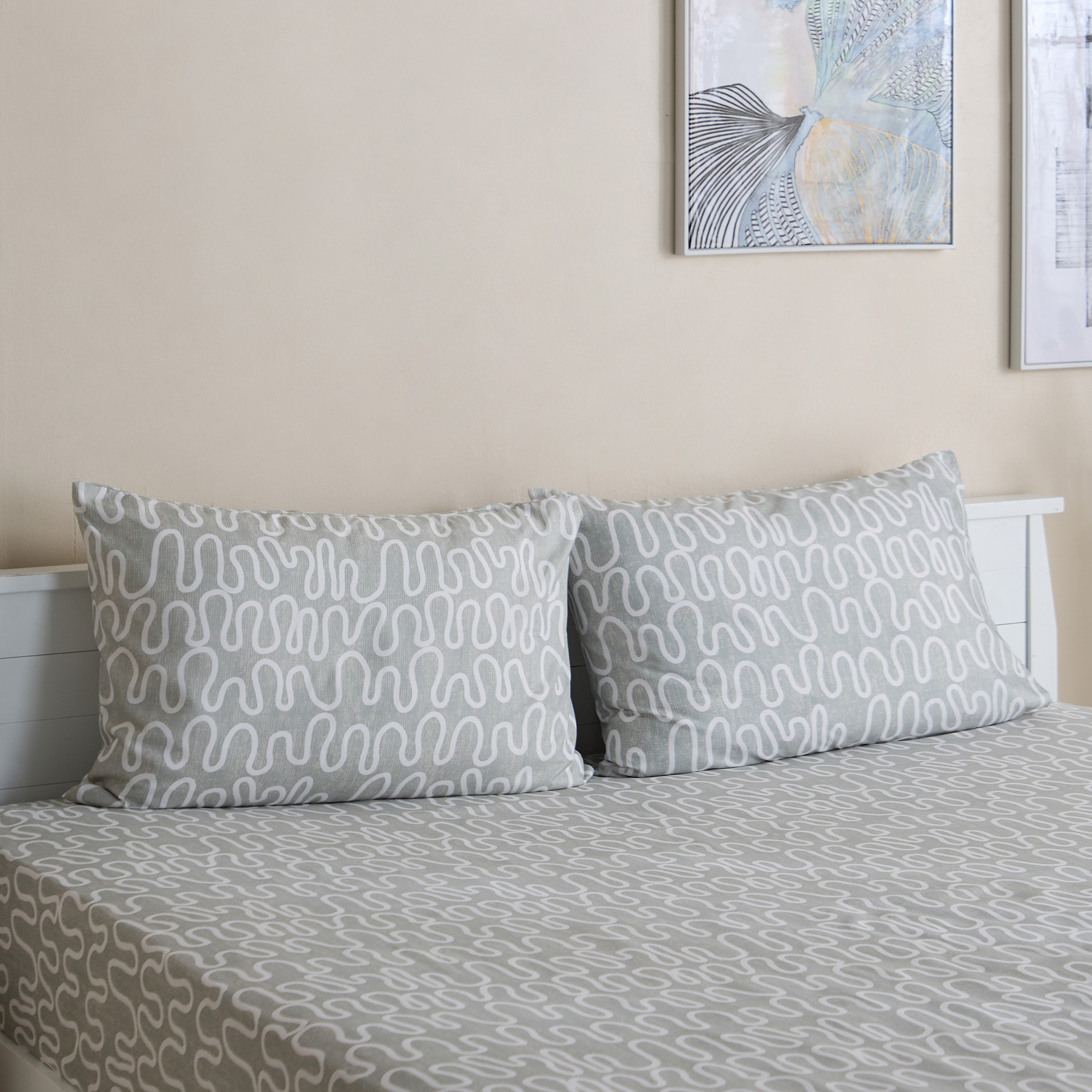 طقم شرشف مسطح كينج 3 قطع بطبعات هالي من ماتريكس - 240x240 سم-hbxhomeware-hbxbedroom-image-1