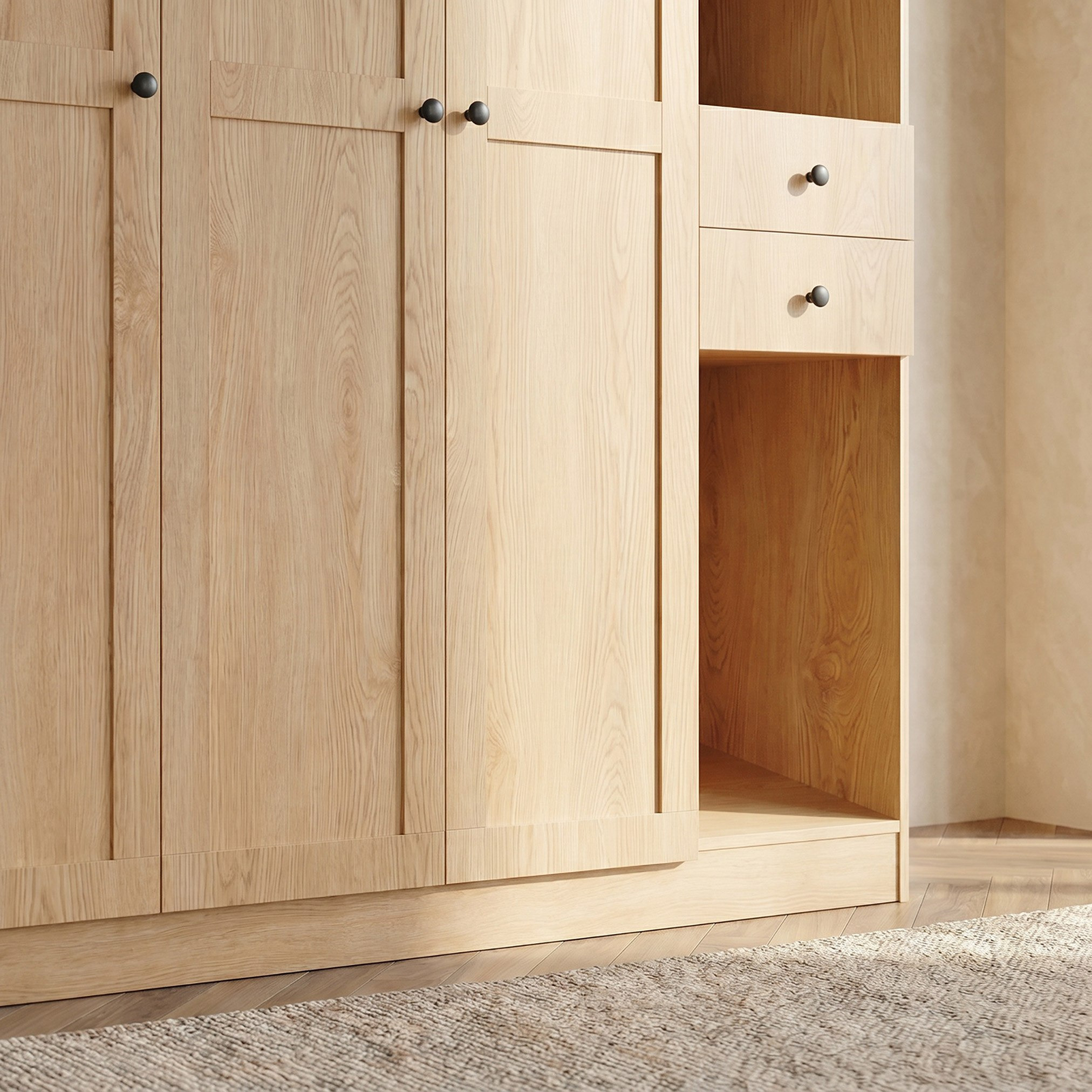 خزانة ملابس 3 أبواب و2 درج ووحدة تخزين من موڤو أركاديا-hbxfurniture-wardrobes-image-5