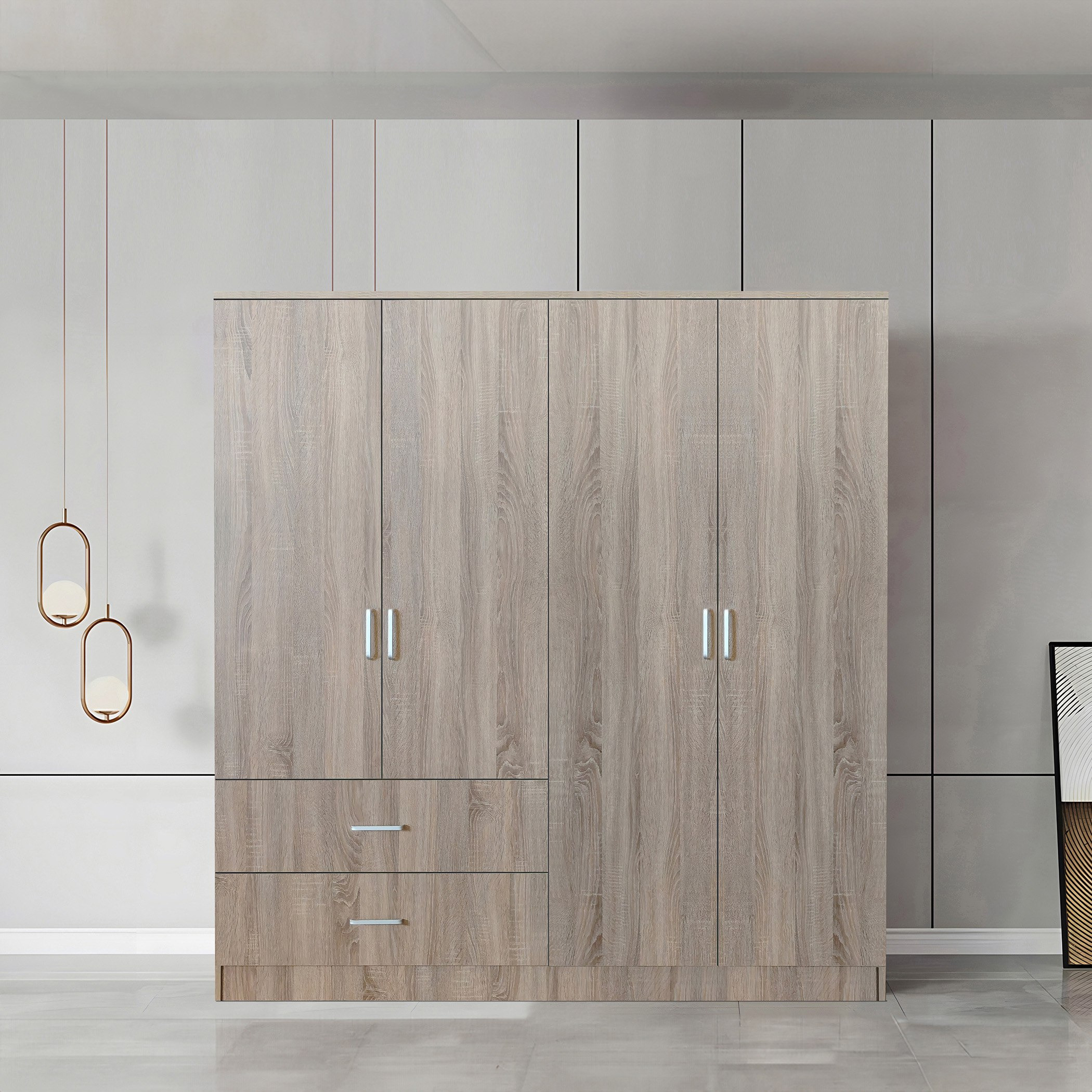 خزانة ملابس 4 أبواب و2 درج من موڤو كودا-hbxfurniture-wardrobes-image-1