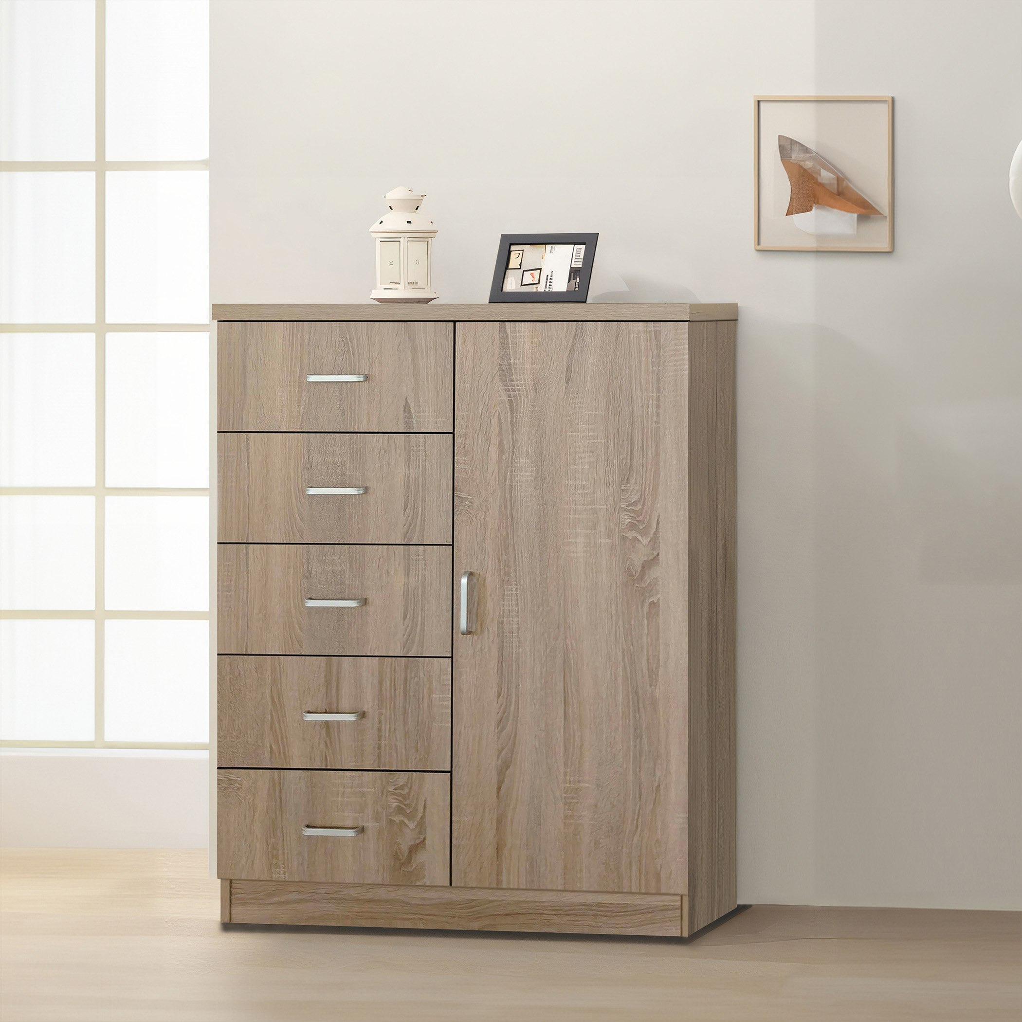 وحدة 5 أدراج وباب واحد من موڤو كودا-hbxfurniture-dressersandchests-chestofdrawers-image-1