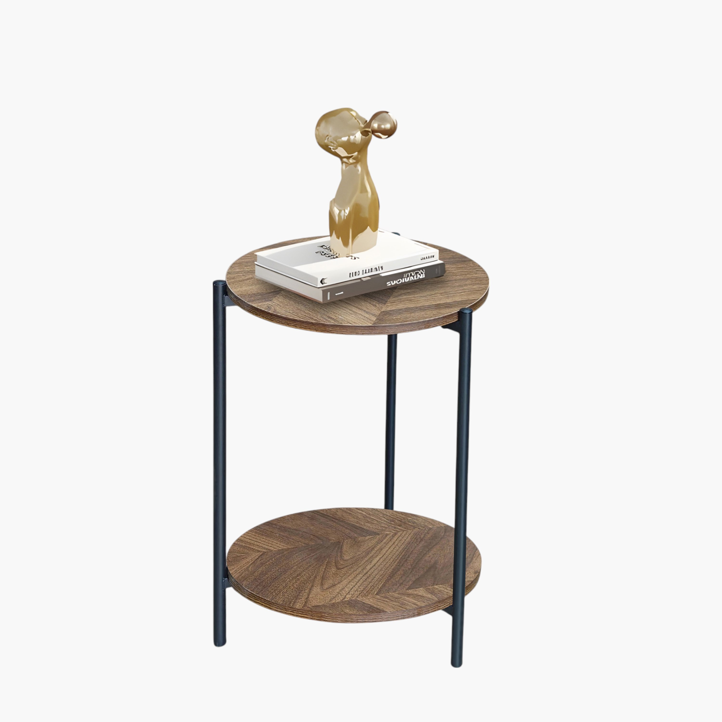طاولة جانبية مستديرة مع رف من موڤو نينا-hbxfurniture-livingroom-endtables-image-3