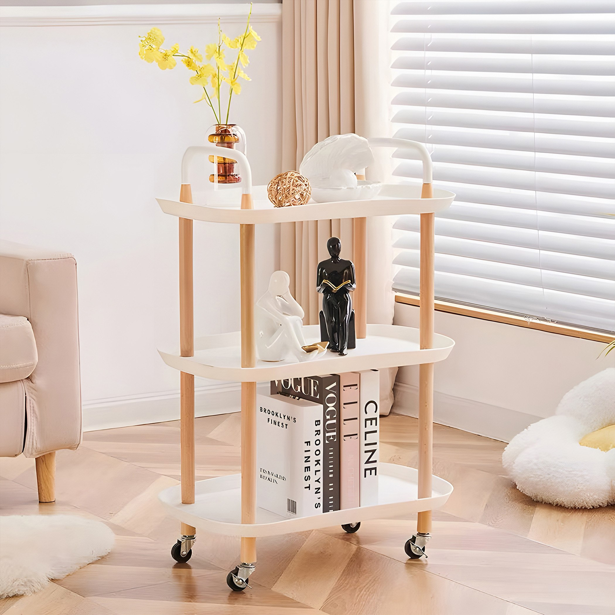 Movo Simon 3-Tier Serving Trolley-hbxlivingroom-tablesandstands-servingtrolleys-image-1