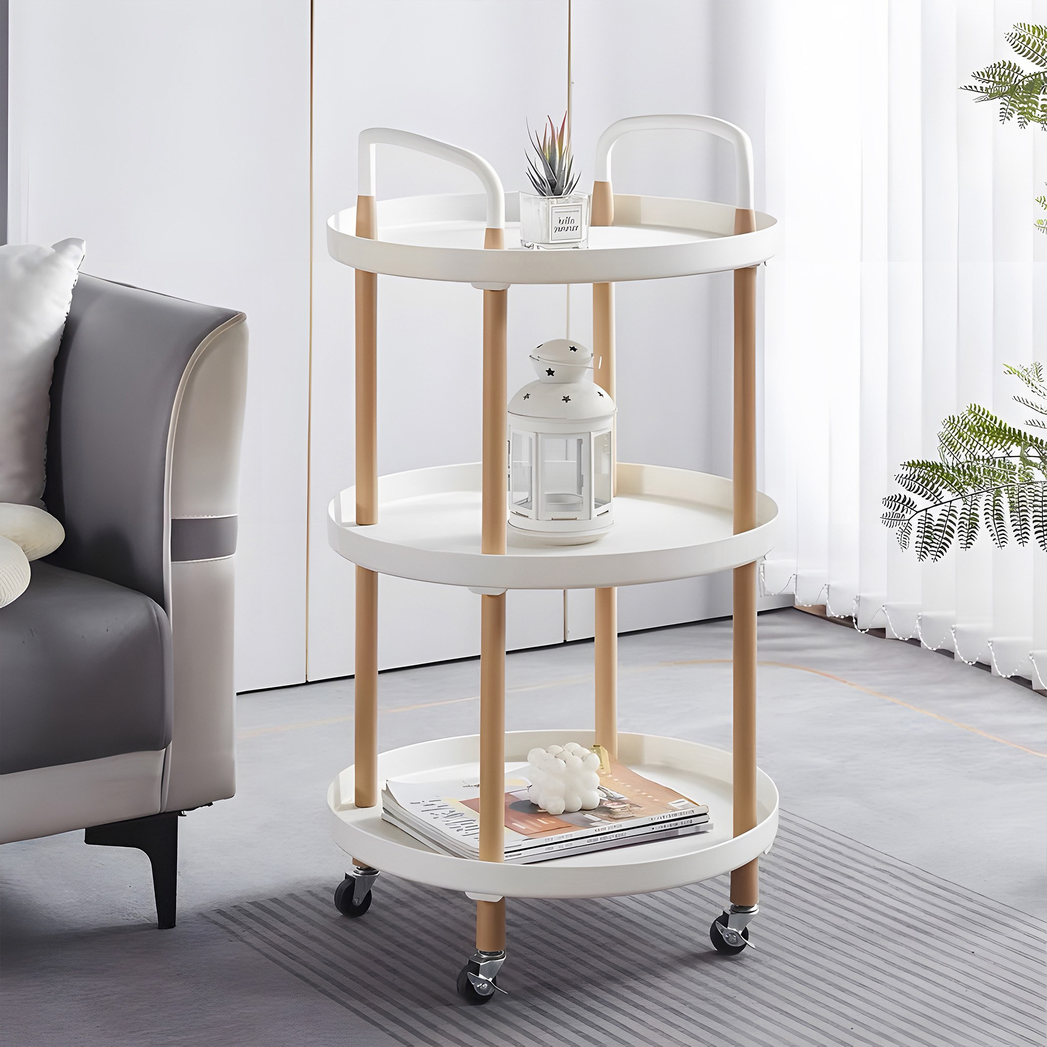 Movo Rome 3-Tier Serving Trolley-hbxlivingroom-tablesandstands-servingtrolleys-image-1