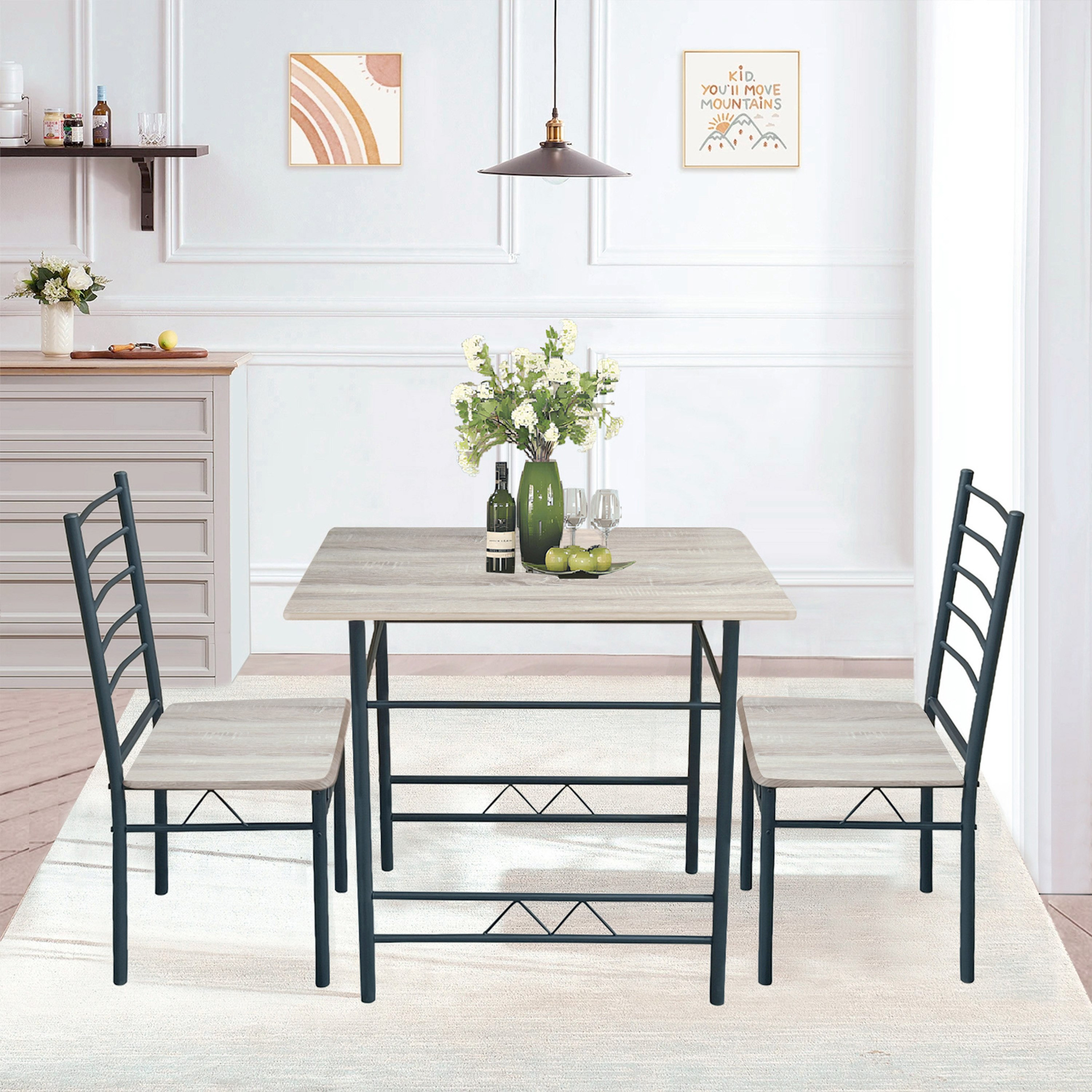 طقم سفرة 1+2 من موڤو سيمون-hbxfurniture-diningtablesandsets-diningsets-twoseater-image-1