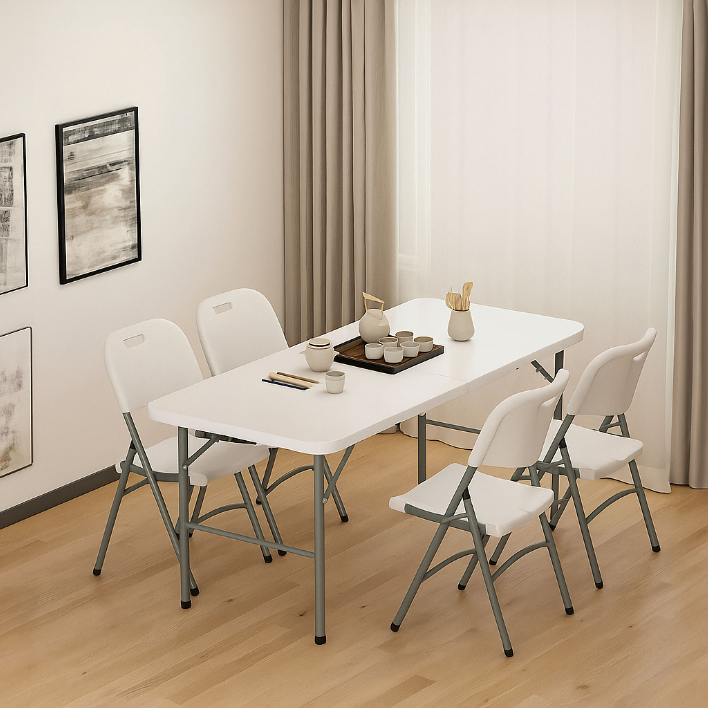 طاولة قابلة للطي لـ4 مقاعد للجلسات الخارجية من موڤو سكاي-hbxfurniture-balconyfurniture-image-1