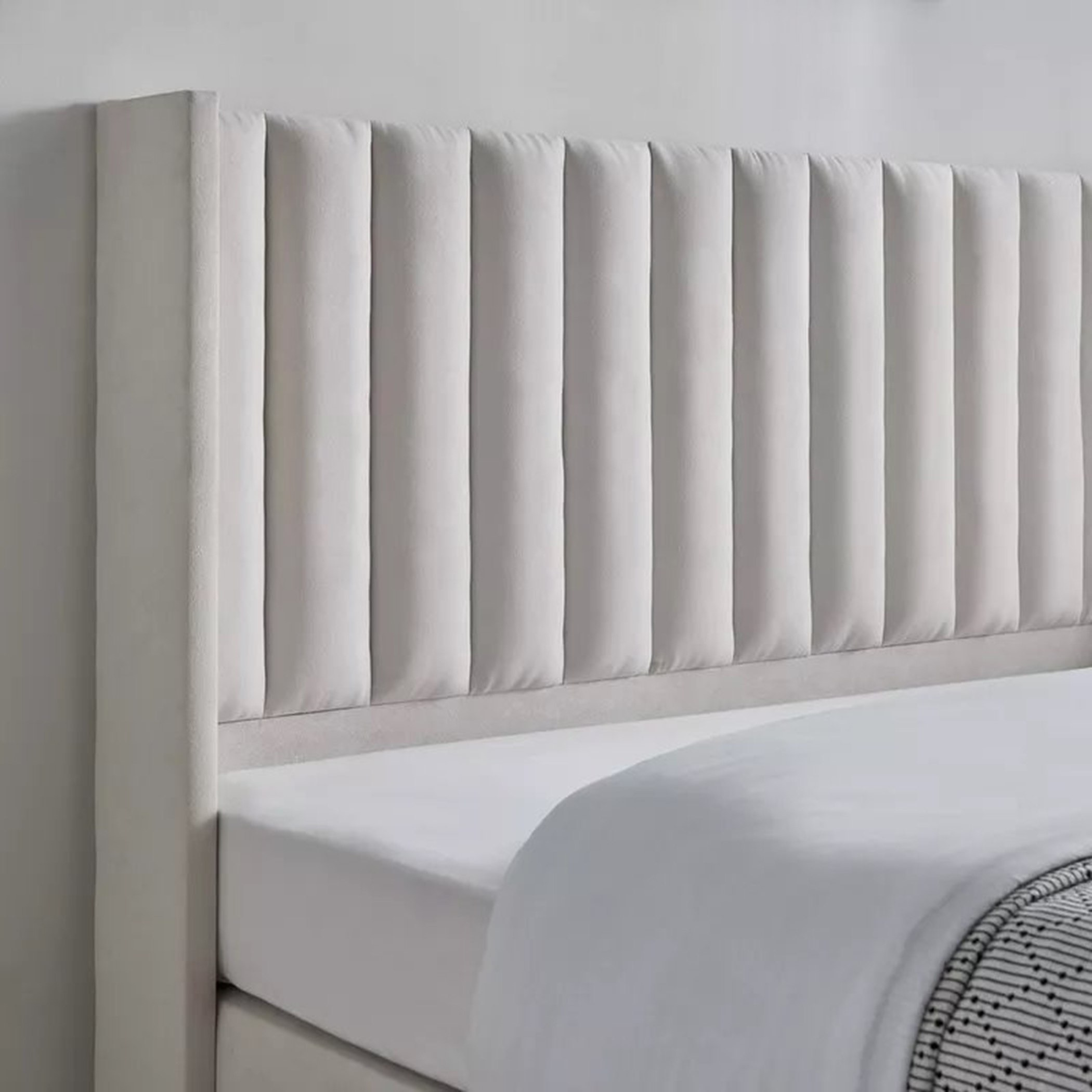 Movo Curvy Wing Back Single Upholstered Bed - 90x200 cm-hbxkidsandyouth-bedsandbedsets-beds-single-image-3