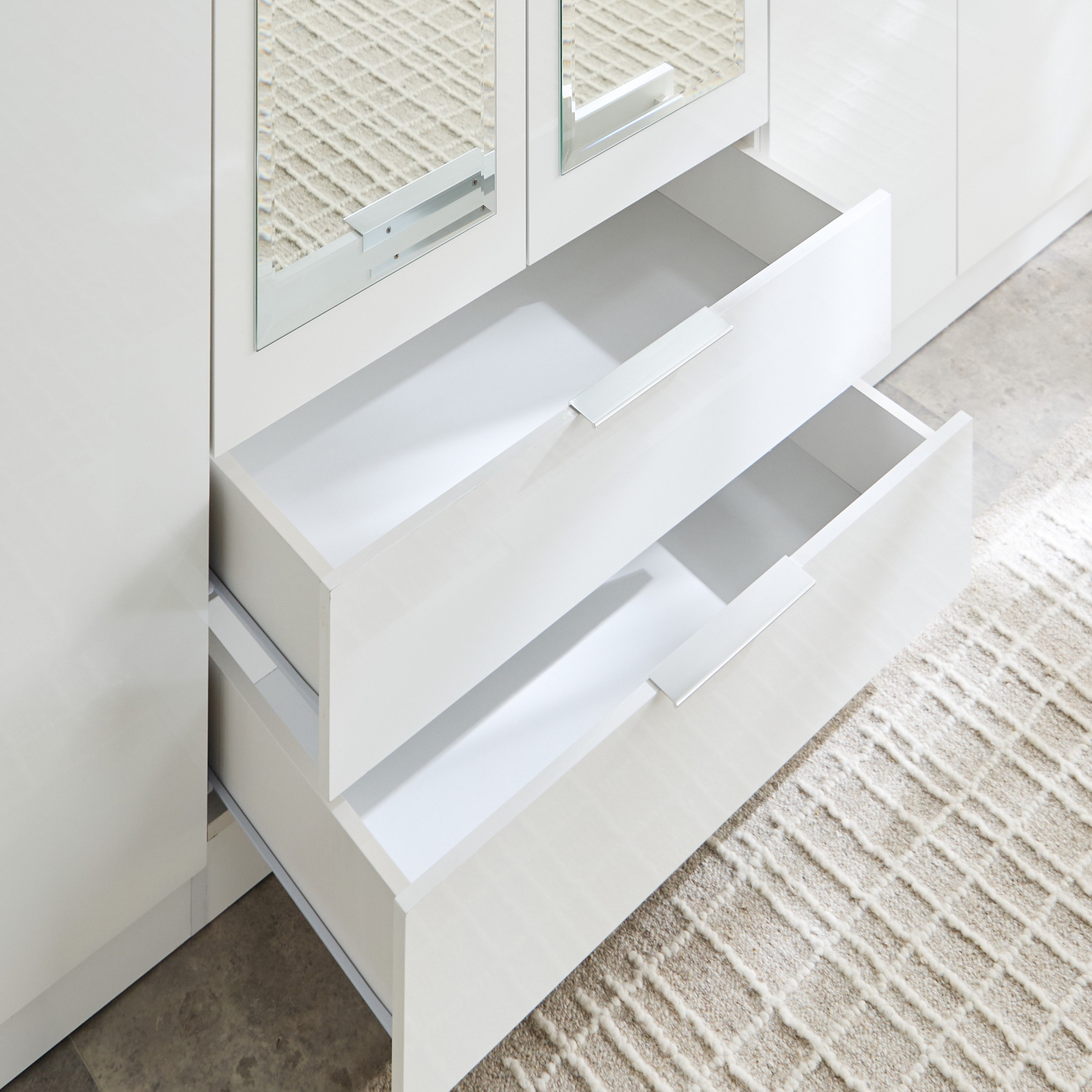 Liberty 6-Door High Gloss Wardrobe with 2 Drawers and Mirror-hbxfurniture-wardrobes-image-5