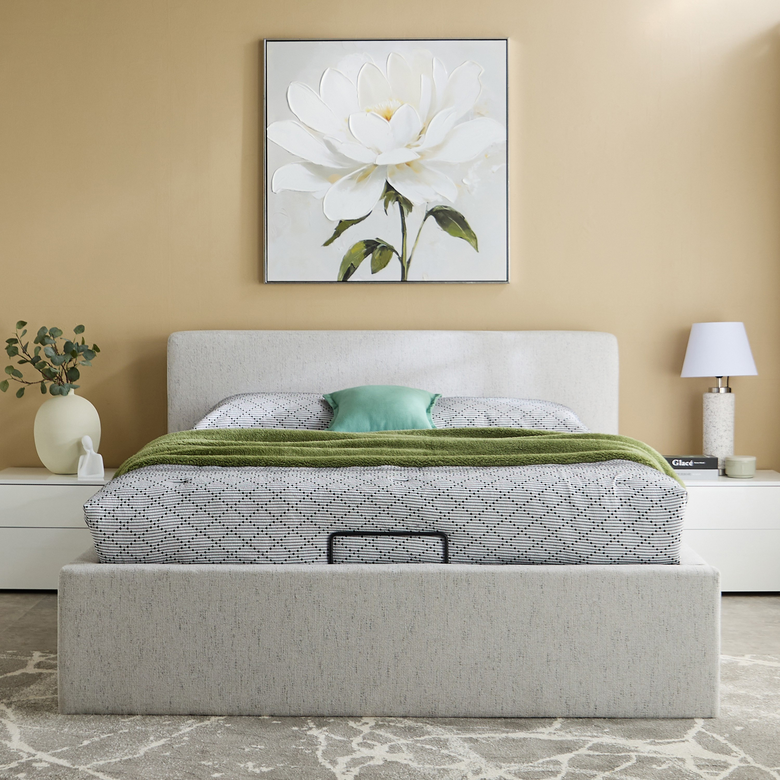 Liberty Upholstered Hydraulic Storage Queen Bed - 160x200 cm-hbxbedroom-bedsandbedsets-beds-queen-image-4