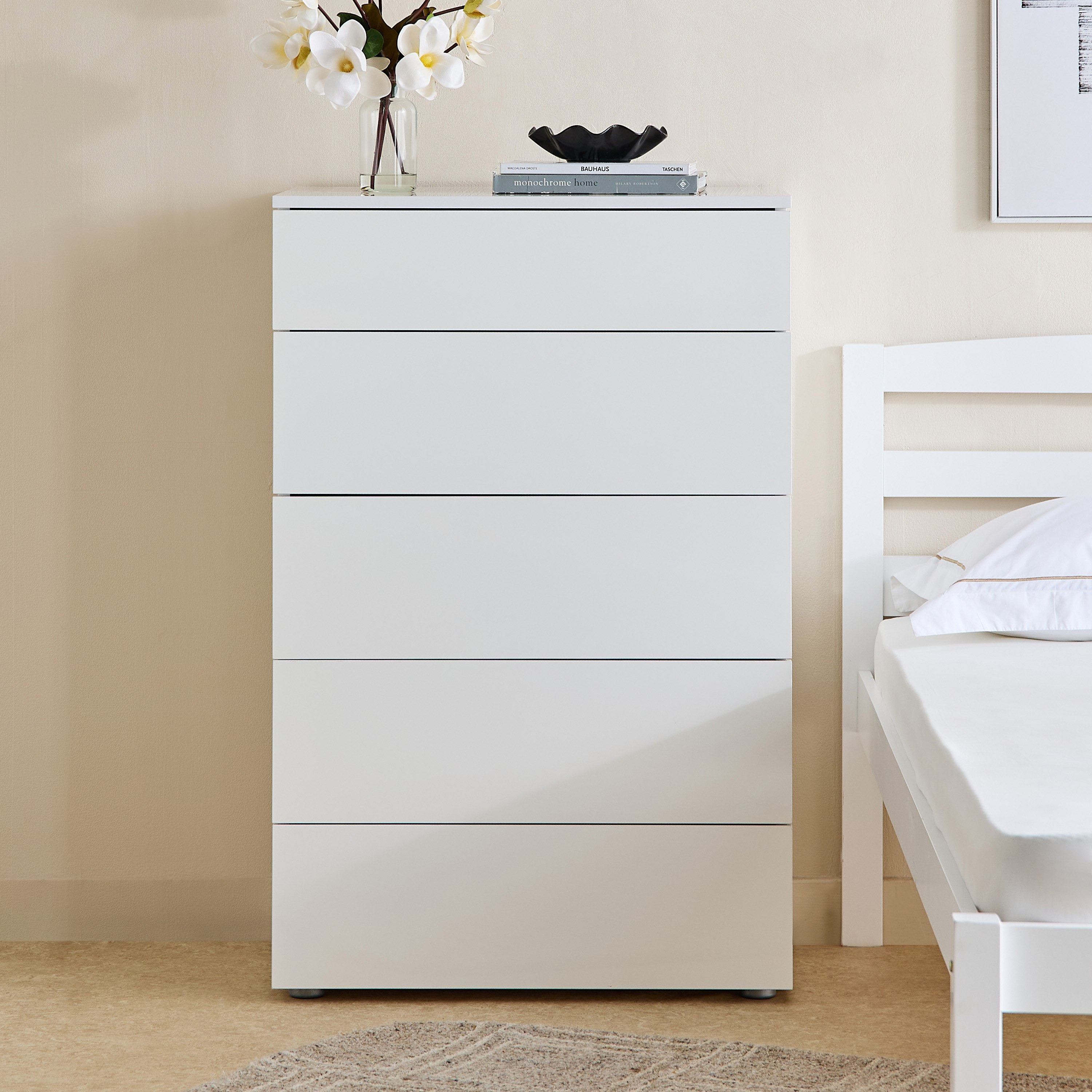 Liberty High Gloss Chest of 5-Drawers-hbxfurniture-dressersandchests-chestofdrawers-image-2