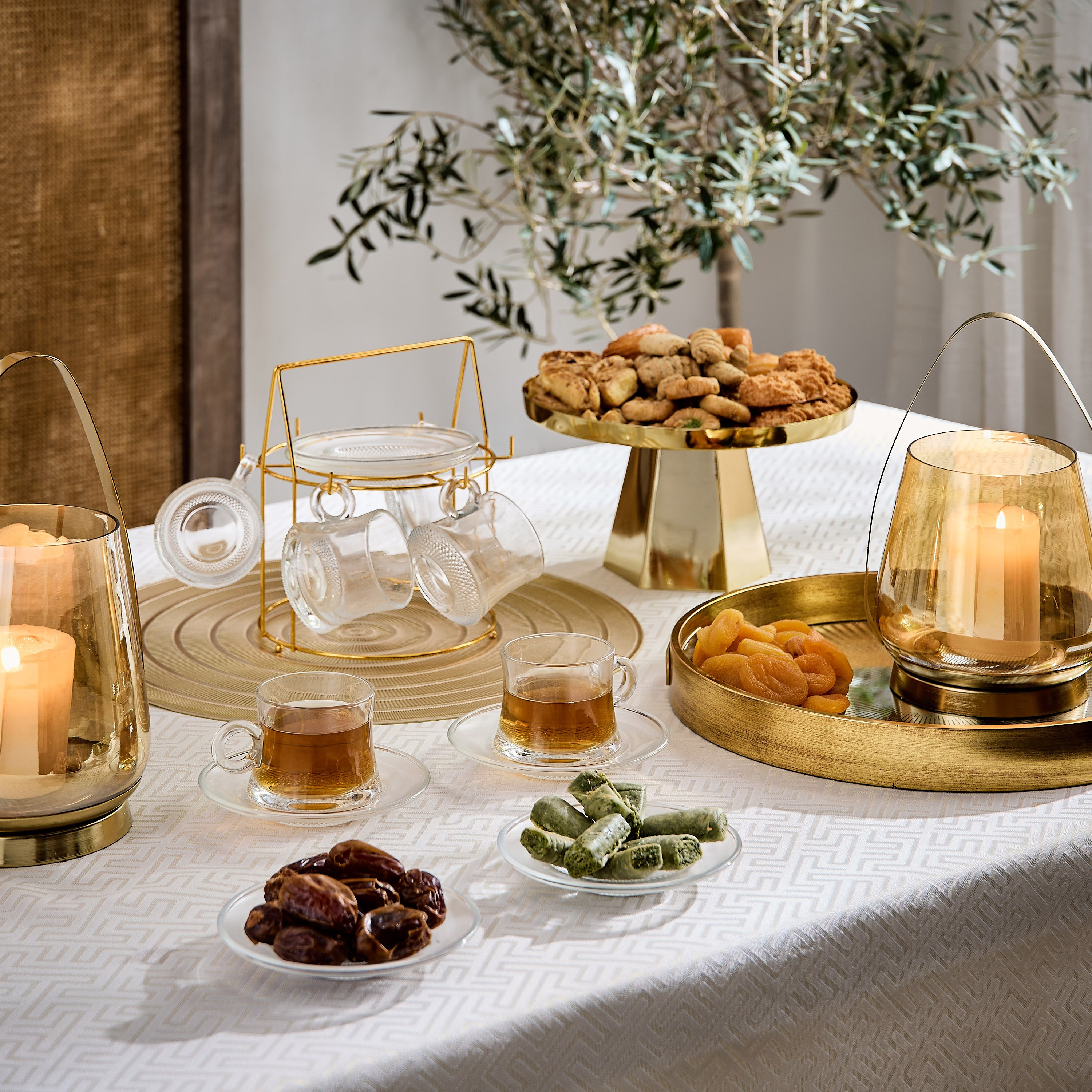 طقم فناجين وصحون قهوة زجاج مع حامل 12 قطعة من أوركيد - 160 مل-hbxhomeware-diningandtabletop-coffeeandteasets-image-5