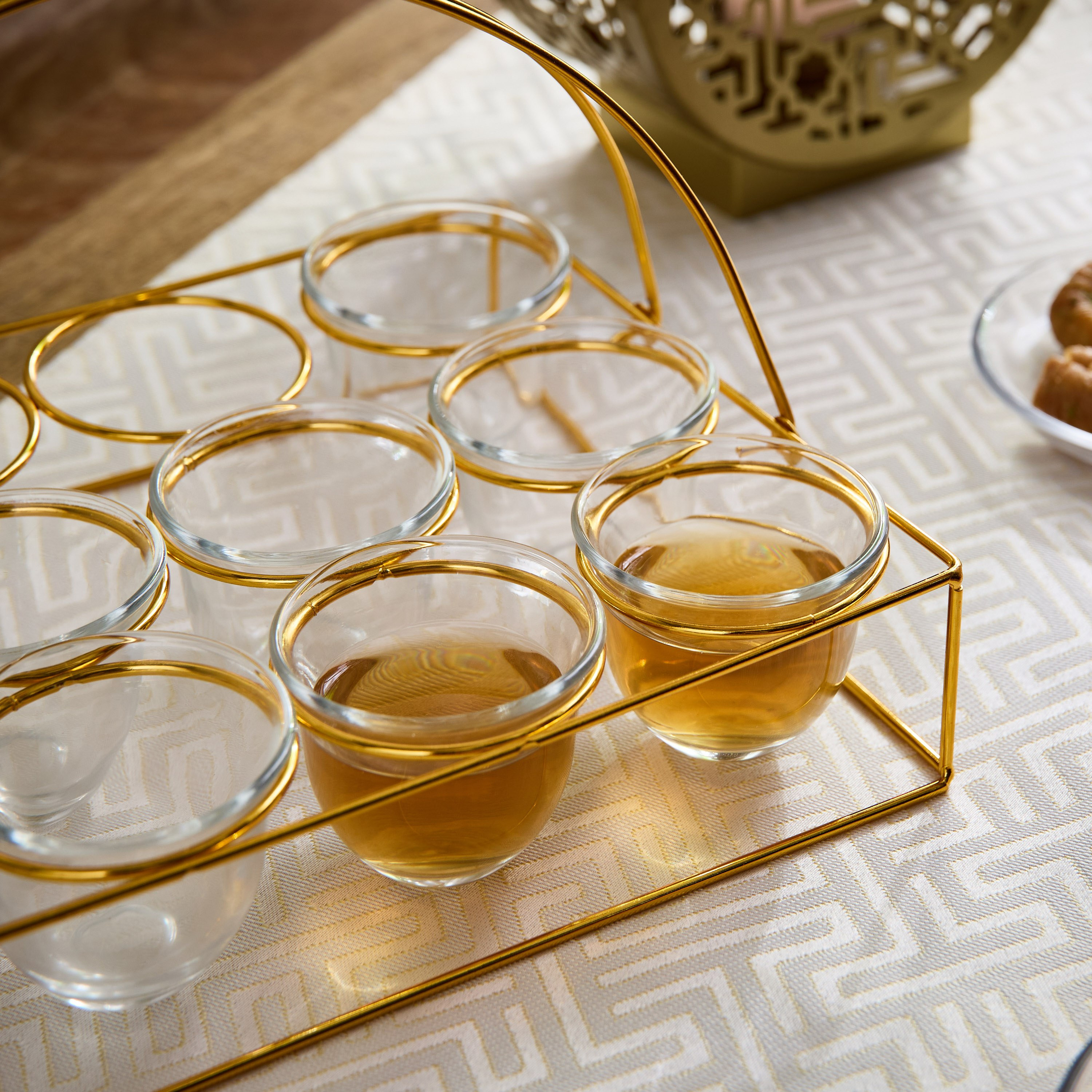 طقم أكواب قهوة زجاج 12 قطعة مع حامل من أوركيد - 80 مل-hbxhomeware-diningandtabletop-coffeeandteasets-image-4