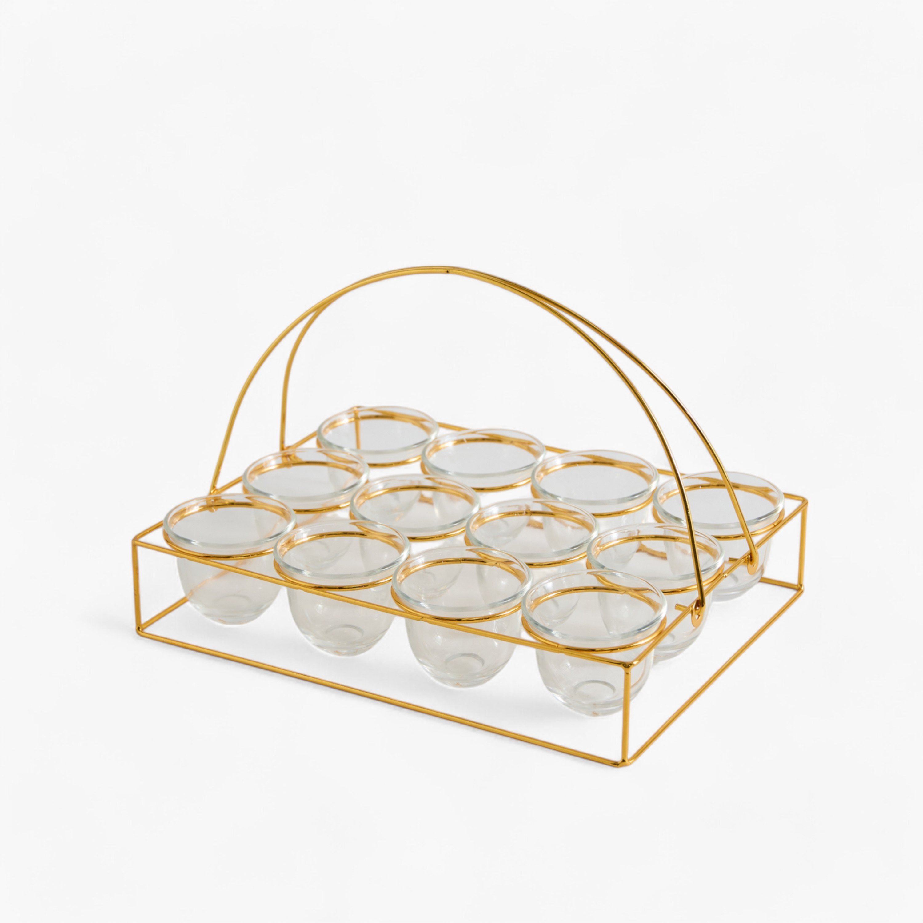 طقم أكواب قهوة زجاج 12 قطعة مع حامل من أوركيد - 80 مل-hbxhomeware-diningandtabletop-coffeeandteasets-image-6