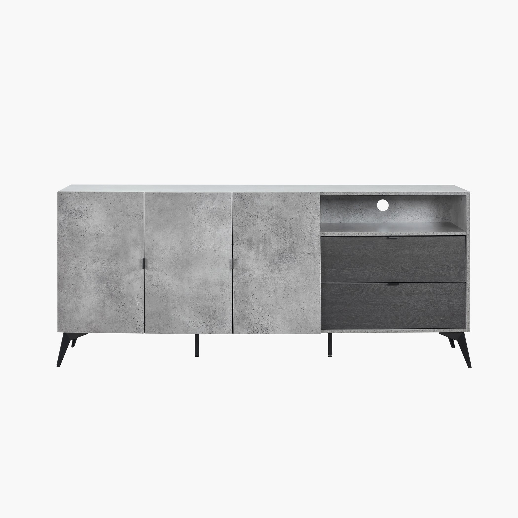 Saligos 3-Door 2-Drawer High TV Unit and Sideboard for TV's upto 82 inches-hbxfurniture-diningroom-buffetsandsideboards-image-2