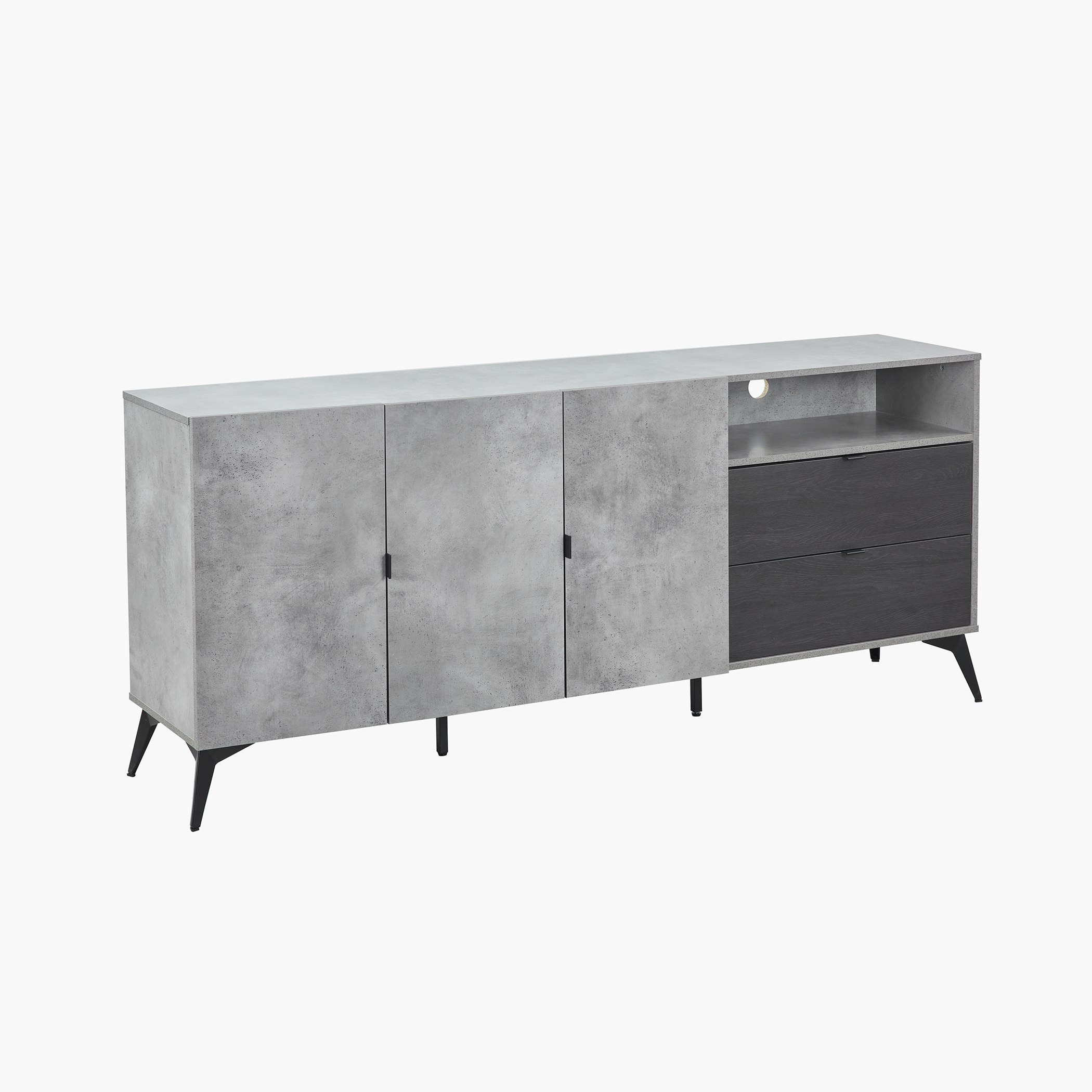 Saligos 3-Door 2-Drawer High TV Unit and Sideboard for TV's upto 82 inches-hbxfurniture-diningroom-buffetsandsideboards-image-3