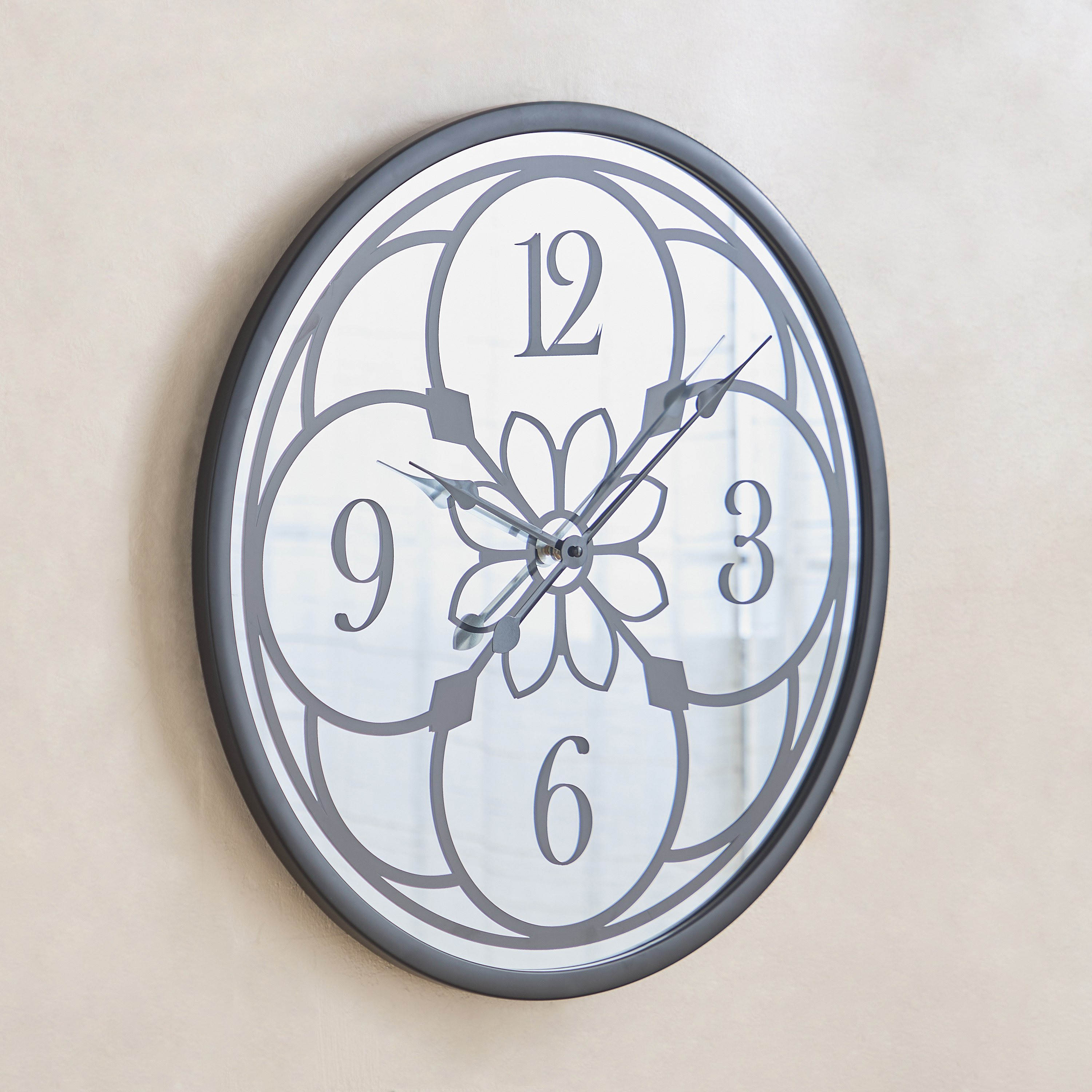 ساعة بمرآة جلوري فلاور من ساراتوجا - 55.9x4.3 سم-hbxhomeware-hbxdecorandfurnishings-image-1