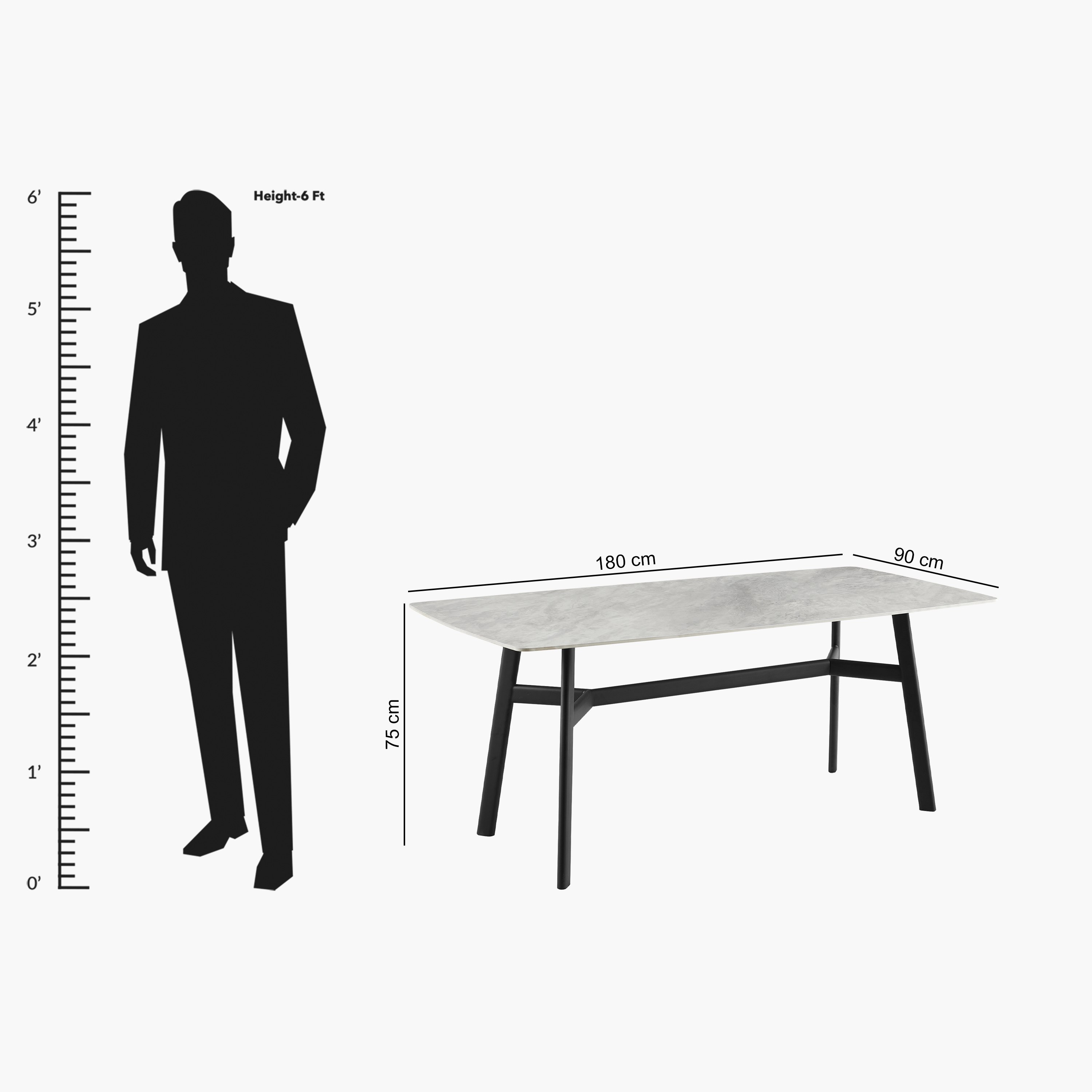 طاولة سفرة من الحجر المبلد لـ6 مقاعد من بيتون-hbxfurniture-diningtablesandsets-diningsets-sixseater-image-22