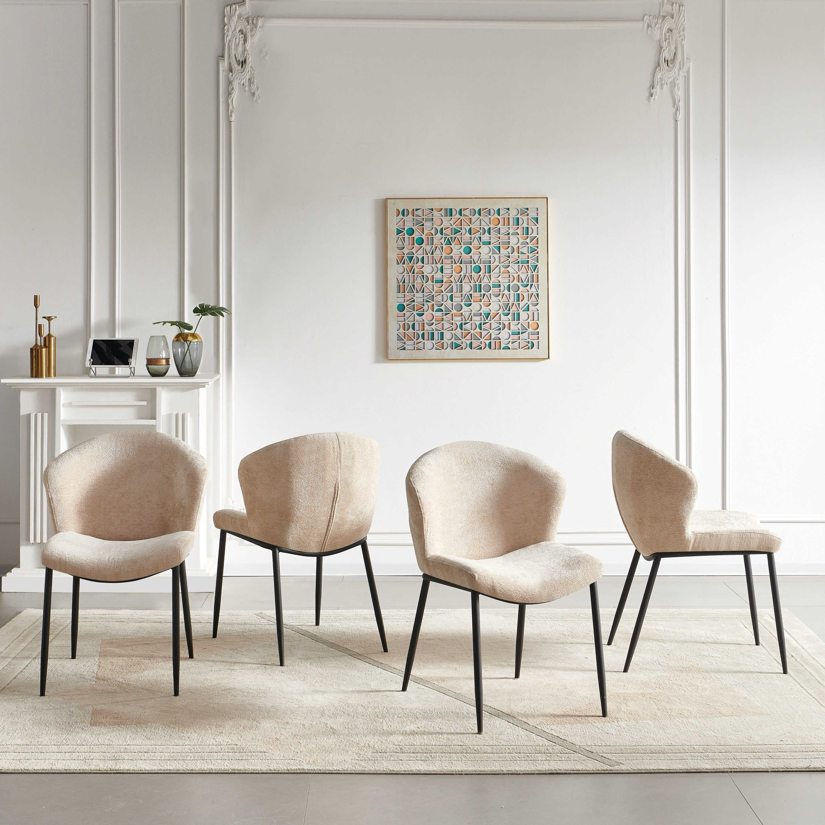 طقم طاولة سفرة من الحجر الملبد بـ6 مقاعد من ستيلا-hbxfurniture-diningtablesandsets-diningsets-sixseater-image-4