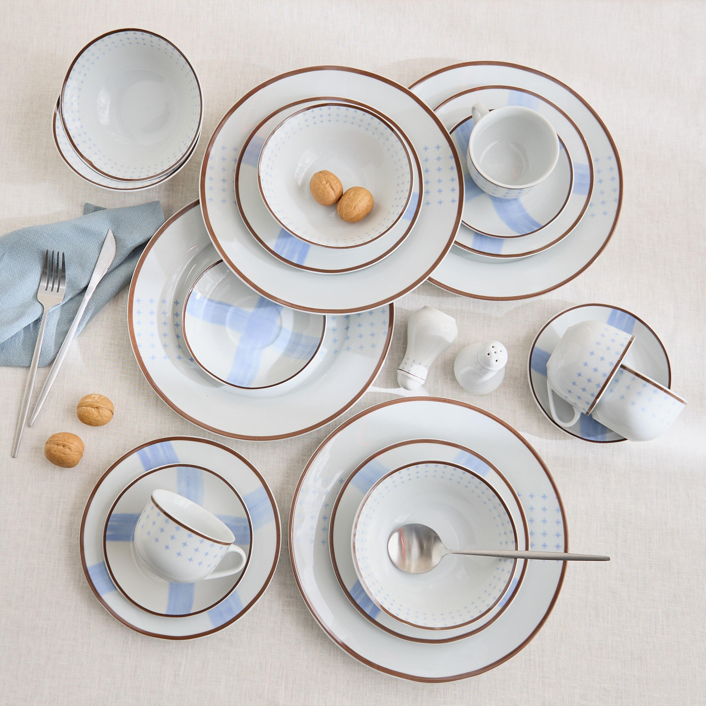 طقم عشاء ستار 22 قطعة من مانهاتن - لـ4 أفراد-hbxdiningroom-tabletop-dinnersets-image-1