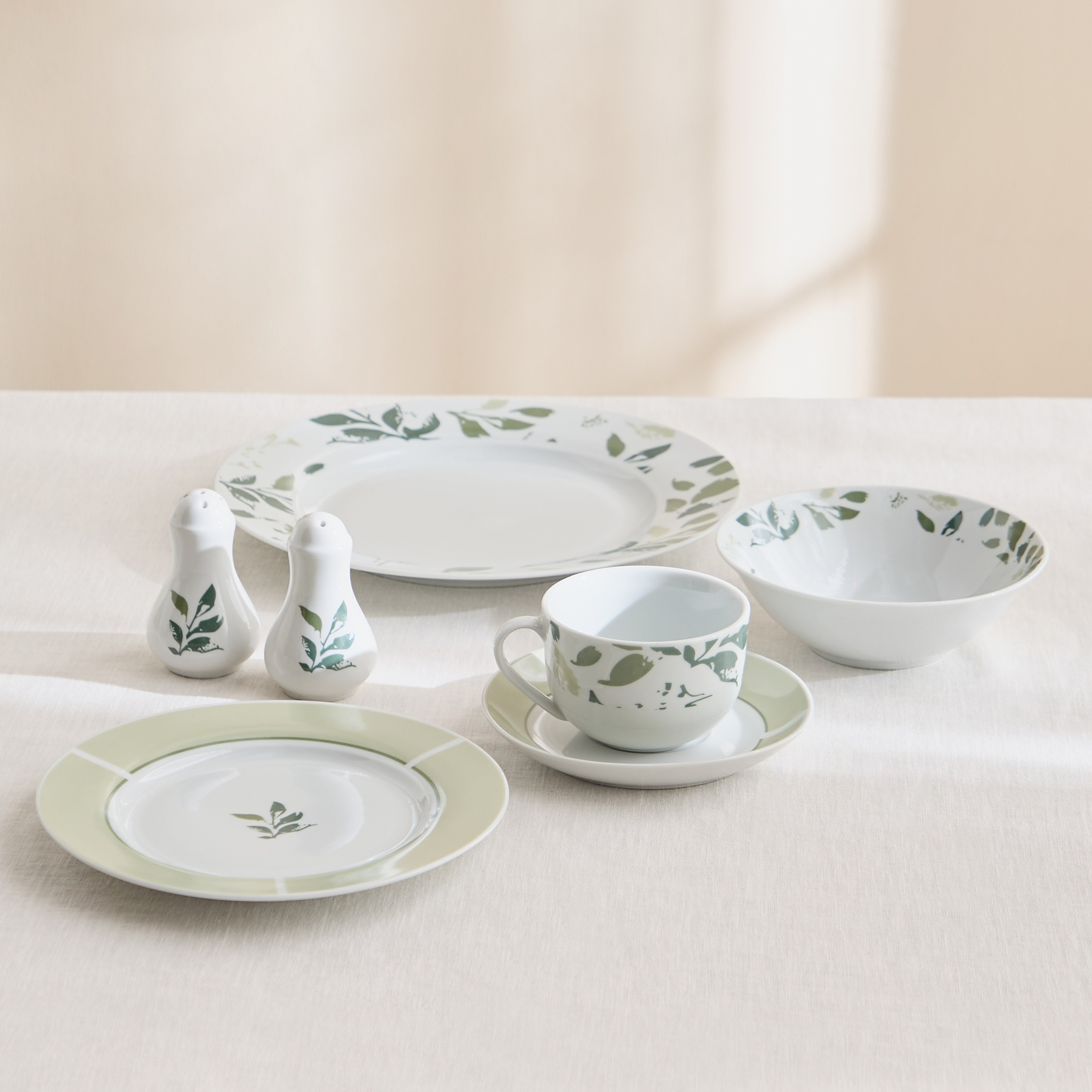طقم عشاء ورق شجر 22 قطعة من مانهاتن - لـ4 أفراد-hbxdiningroom-tabletop-dinnersets-image-2