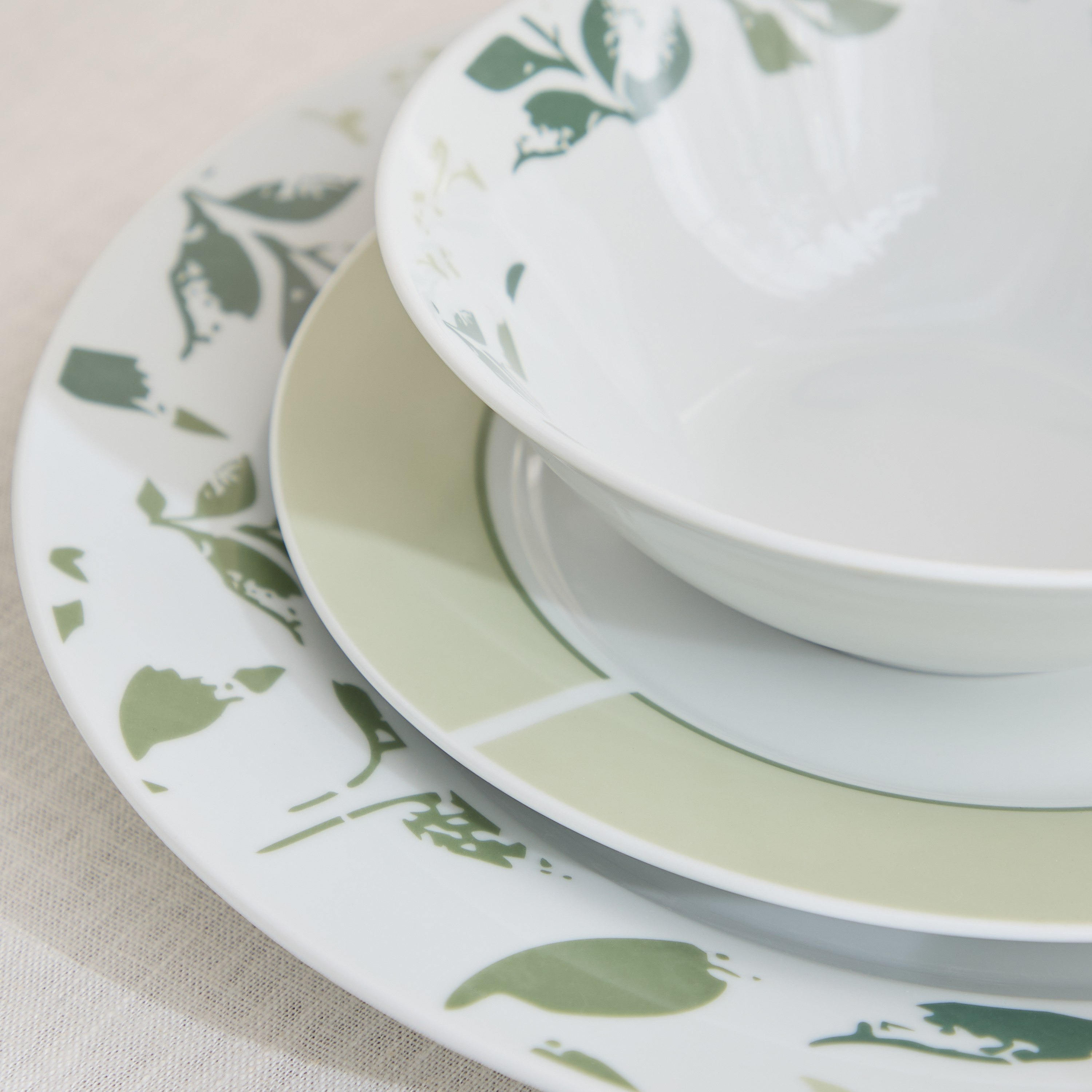 طقم عشاء ورق شجر 22 قطعة من مانهاتن - لـ4 أفراد-hbxdiningroom-tabletop-dinnersets-image-3