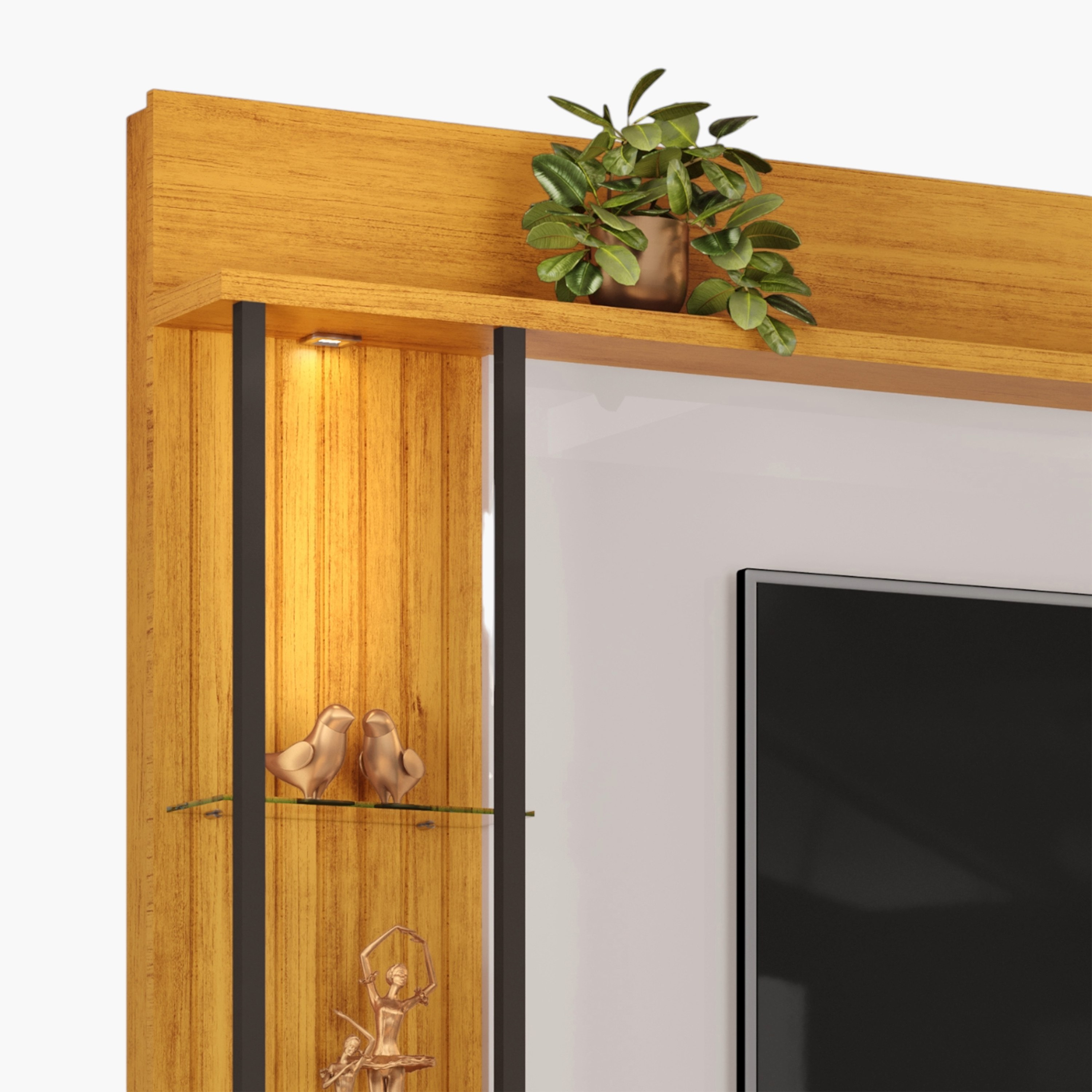 وحدة تلفزيون حائط للأجهزة حتى 70 بوصة مع إضاءة إل إي دي من مارتن-hbxlivingroom-mediaunitsandstorage-wallunits-image-3