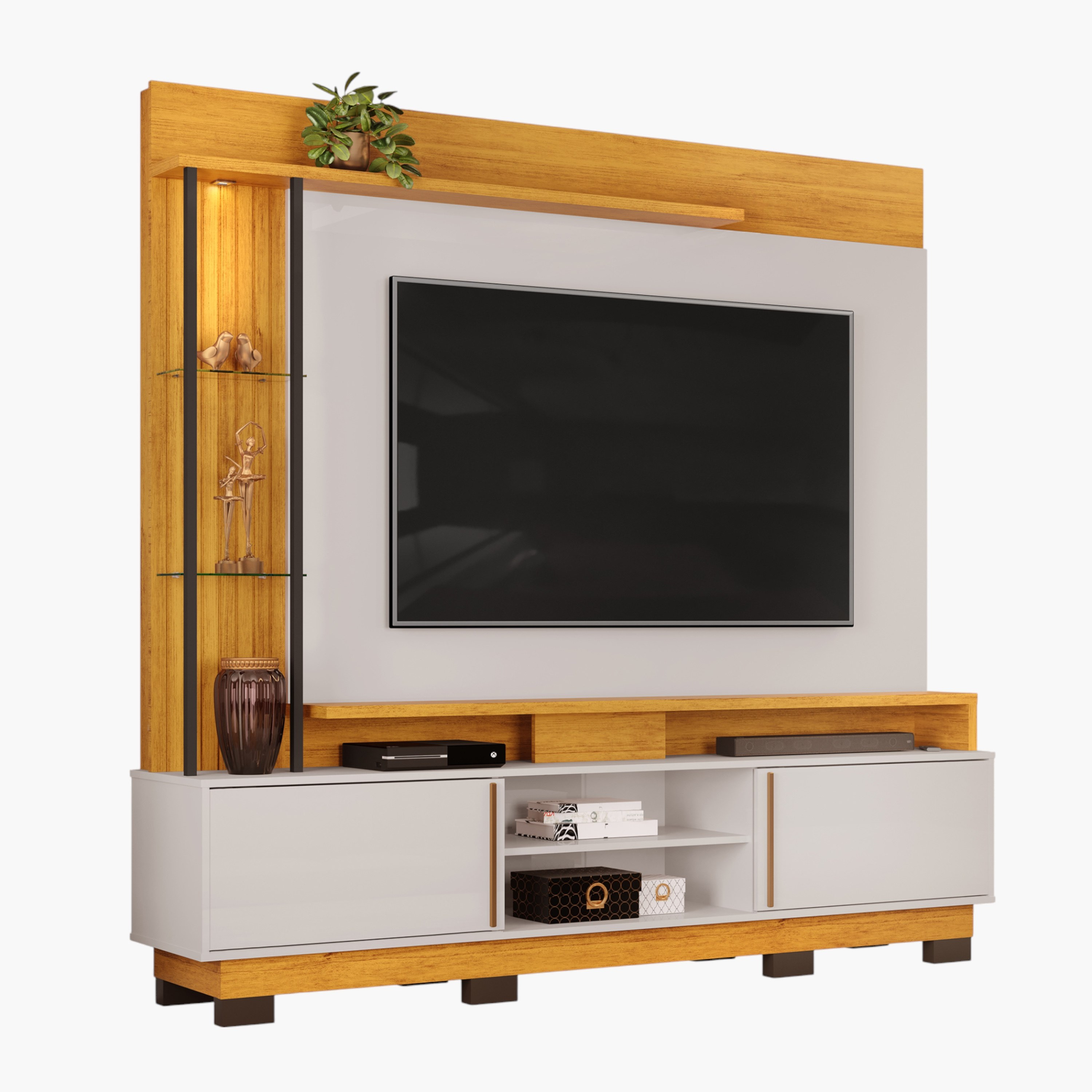 وحدة تلفزيون حائط للأجهزة حتى 70 بوصة مع إضاءة إل إي دي من مارتن-hbxlivingroom-mediaunitsandstorage-wallunits-image-5