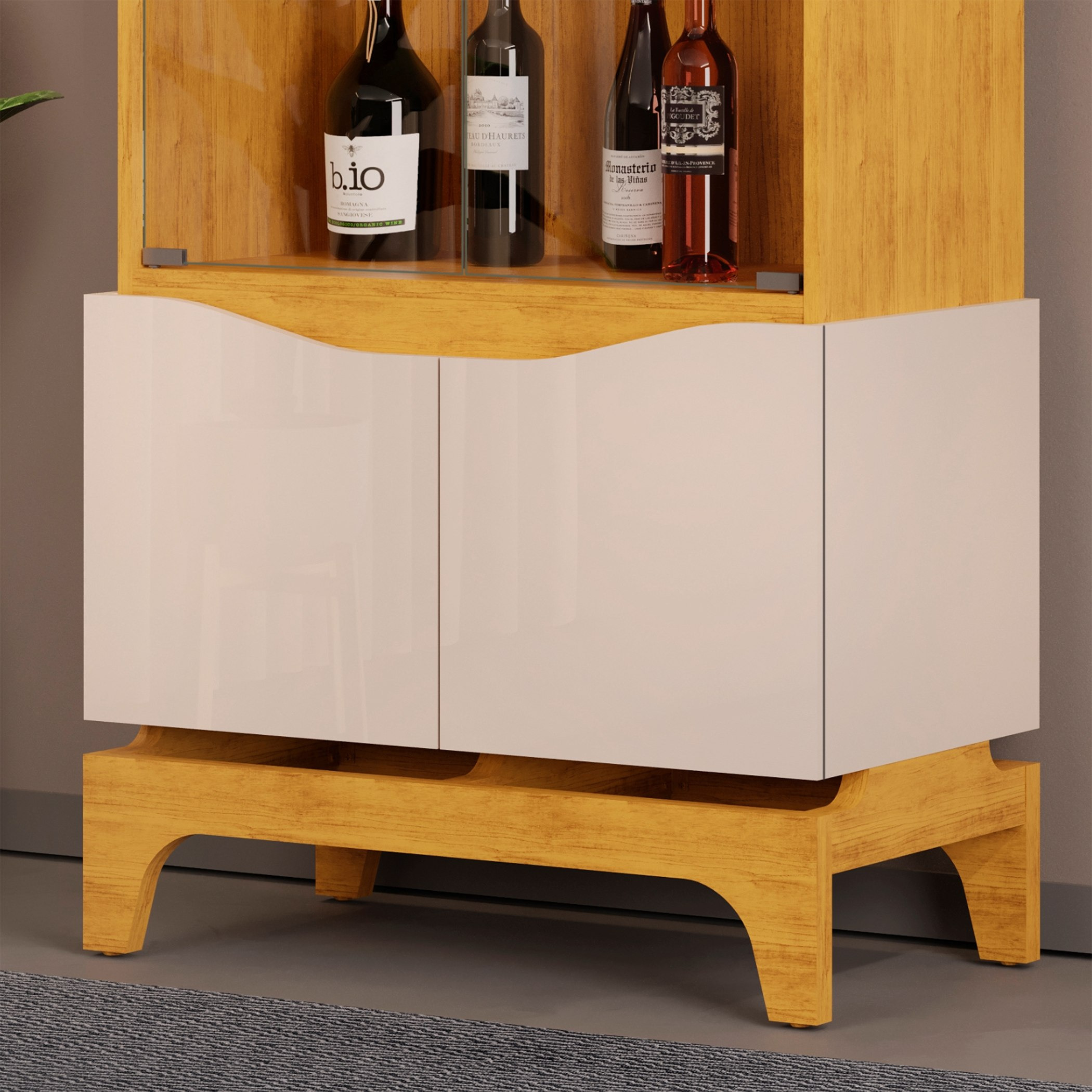 Nemo 4-Door Glass Curio Cabinet-hbxfurniture-diningroom-barcountersandbarstools-image-5