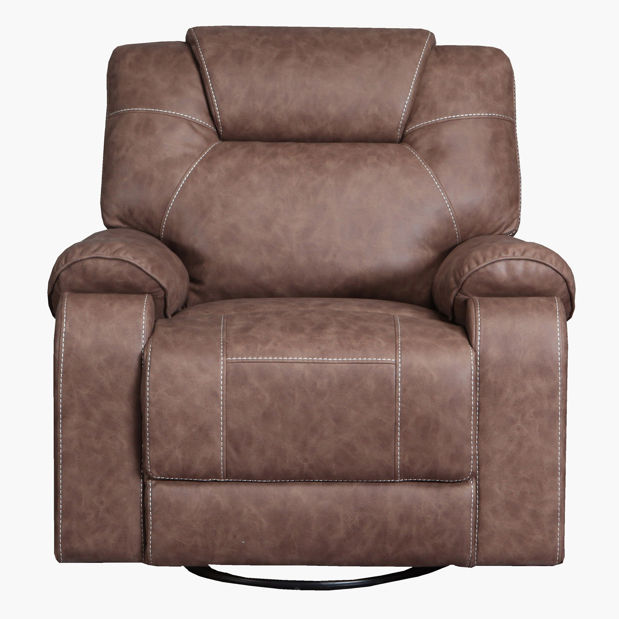 كرسي استرخاء هزاز قماش بمظهر الجلد بمساند ذراعين مع وظيفة دوران نكست من جابون-hbxfurniture-sofasandarmchairs-reclinersofas-image-3