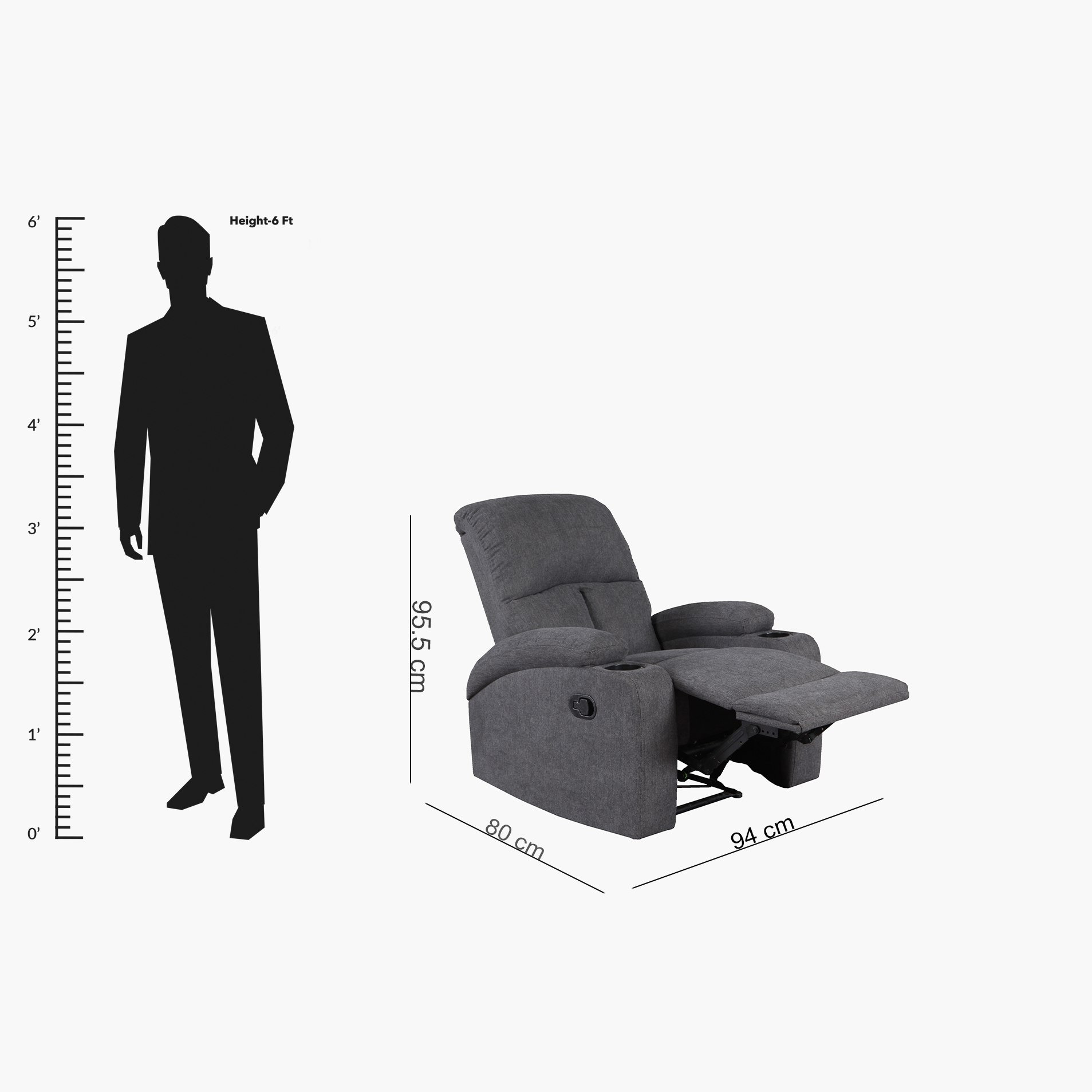 Remo NXT Armchair Recliner with 2 Cupholders-hbxfurniture-sofasandarmchairs-reclinersofas-image-10