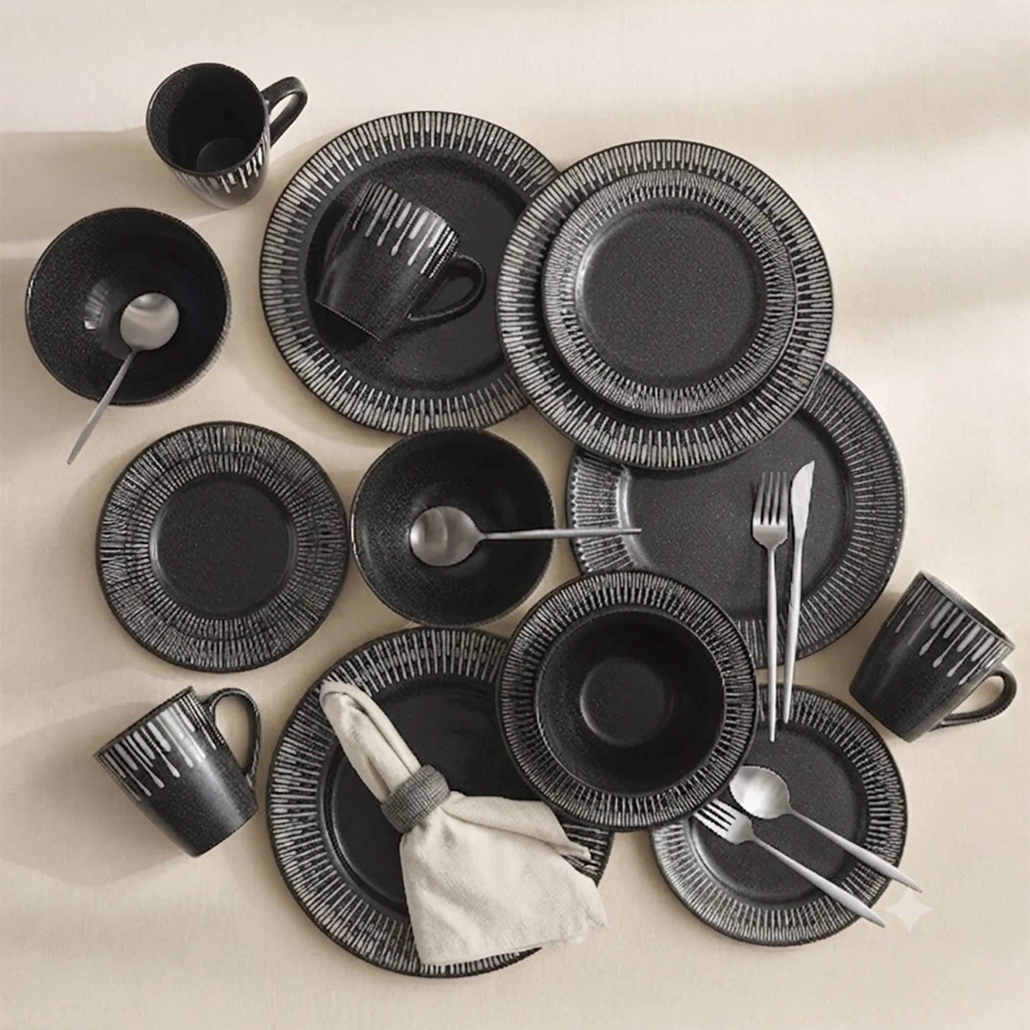 Elegenza 16-Piece Debossed Dinner Set - Serves 4-hbxdiningroom-tabletop-dinnersets-image-1