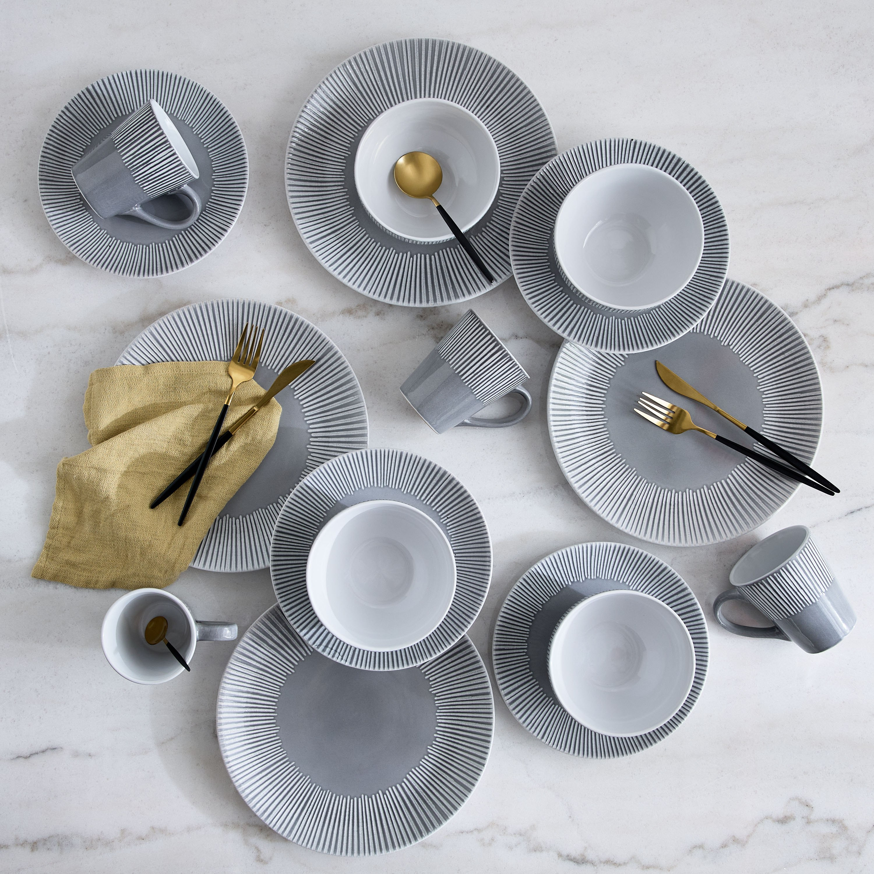 طقم عشاء محفور 16 قطعة من إليجينزا - لـ4 أفراد-hbxdiningroom-tabletop-dinnersets-image-1