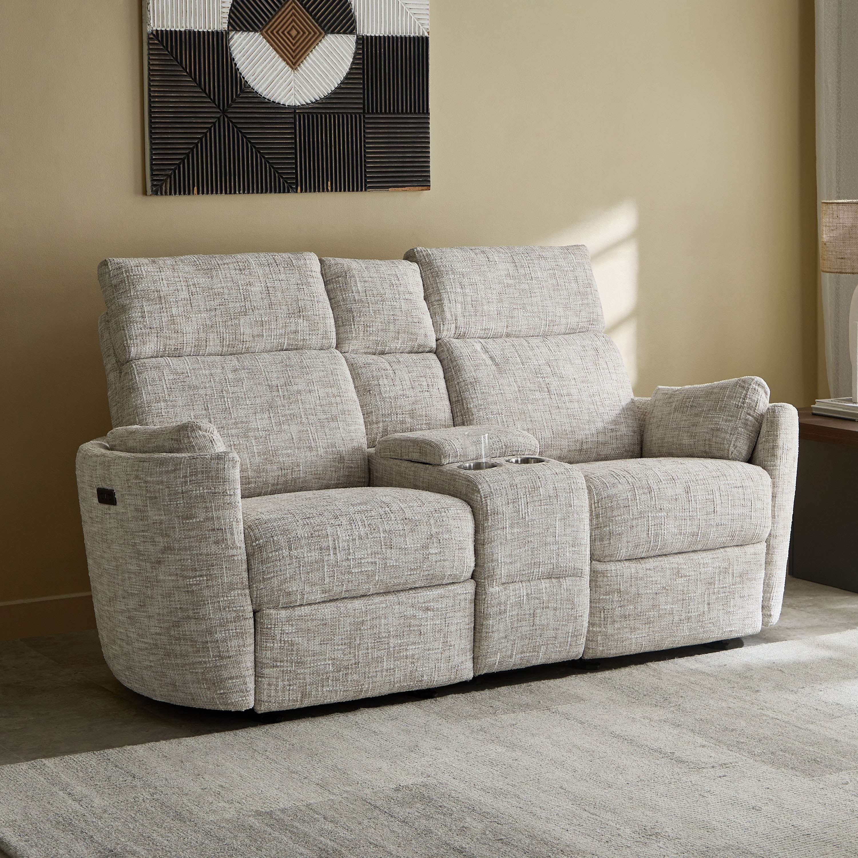 Florence 2-Seater Power Sofa with Console and Cup Holders-hbxlivingroom-sofasandarmchairs-sofas-image-1
