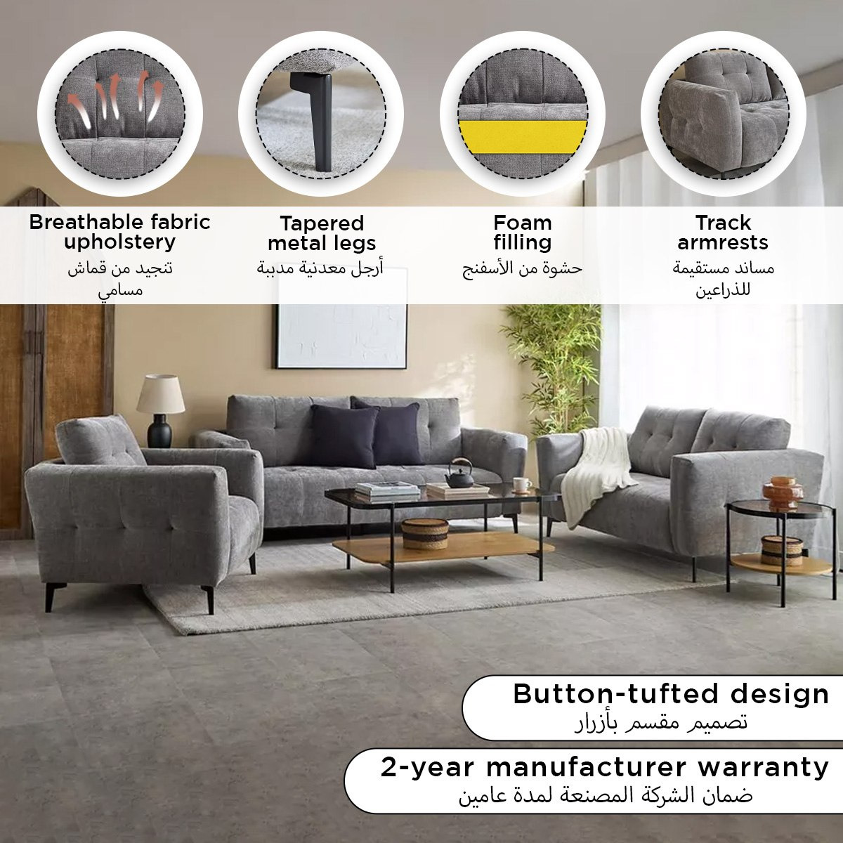 Europe 2-Seater Fabric Sofa-hbxlivingroom-sofasandarmchairs-sofas-image-12
