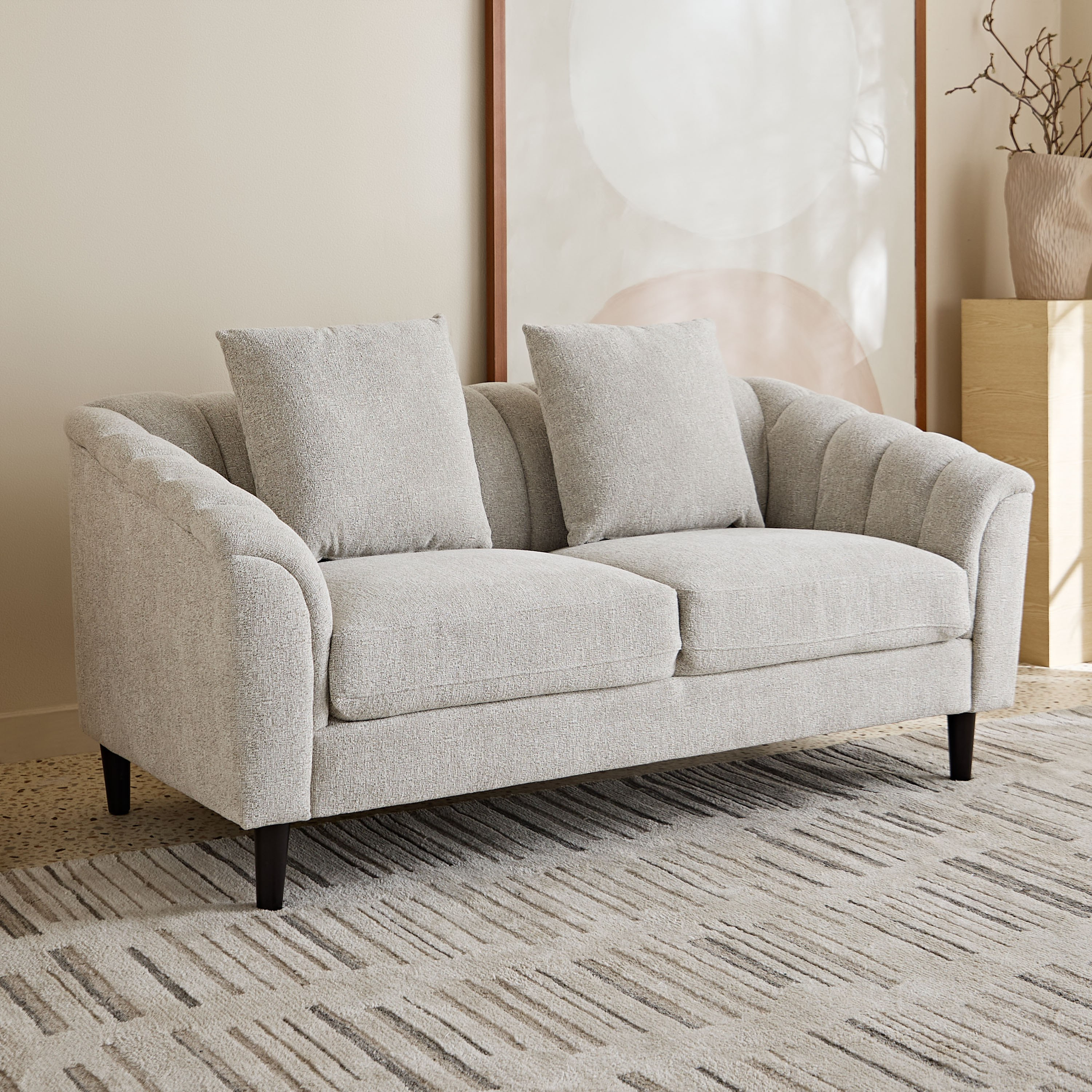 Zeta 2-Seater Fabric Sofa with 2 Cushions-hbxlivingroom-sofasandarmchairs-sofas-image-1