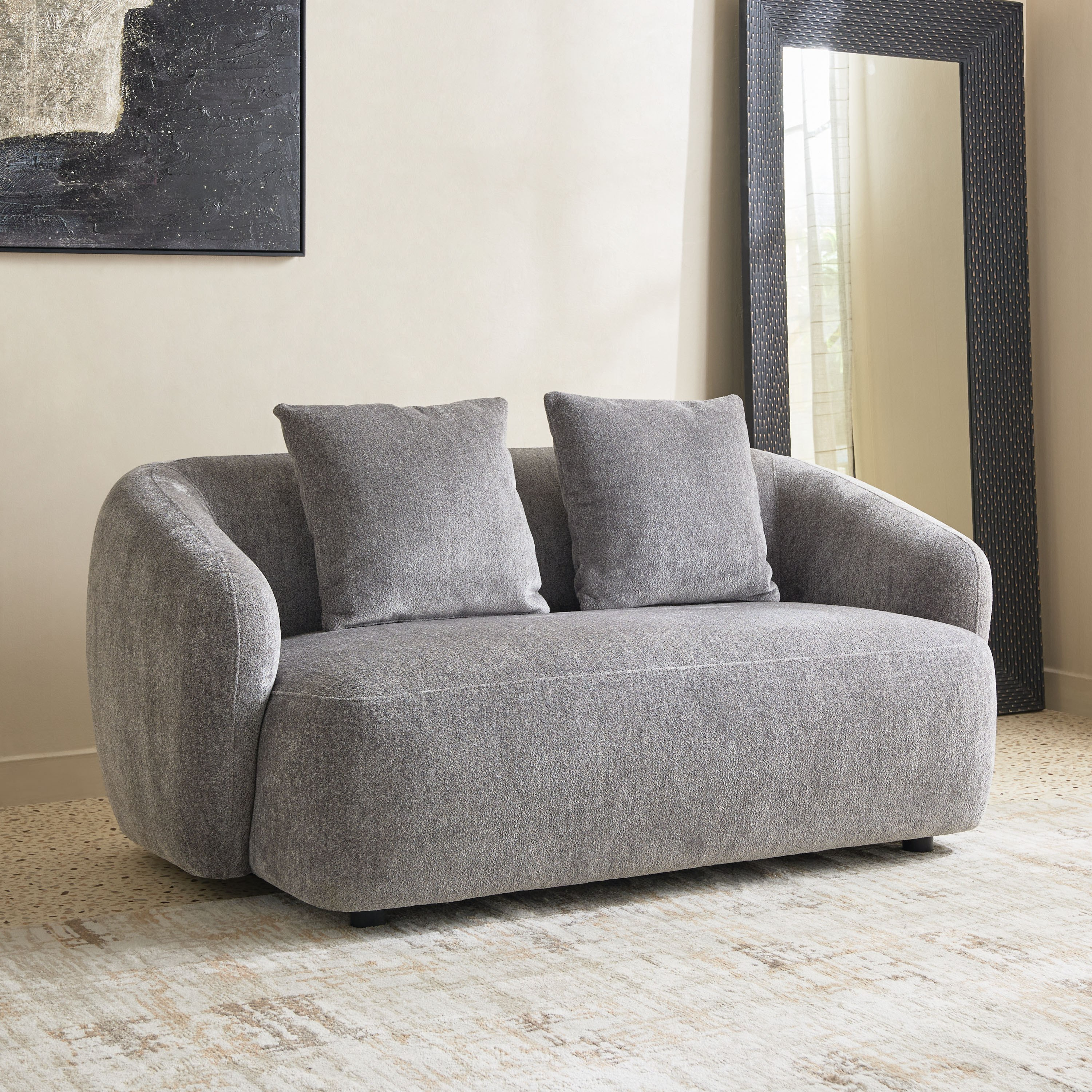 Eduin 2-Seater Fabric Sofa with 2 Cushions-hbxlivingroom-sofasandarmchairs-sofas-image-1